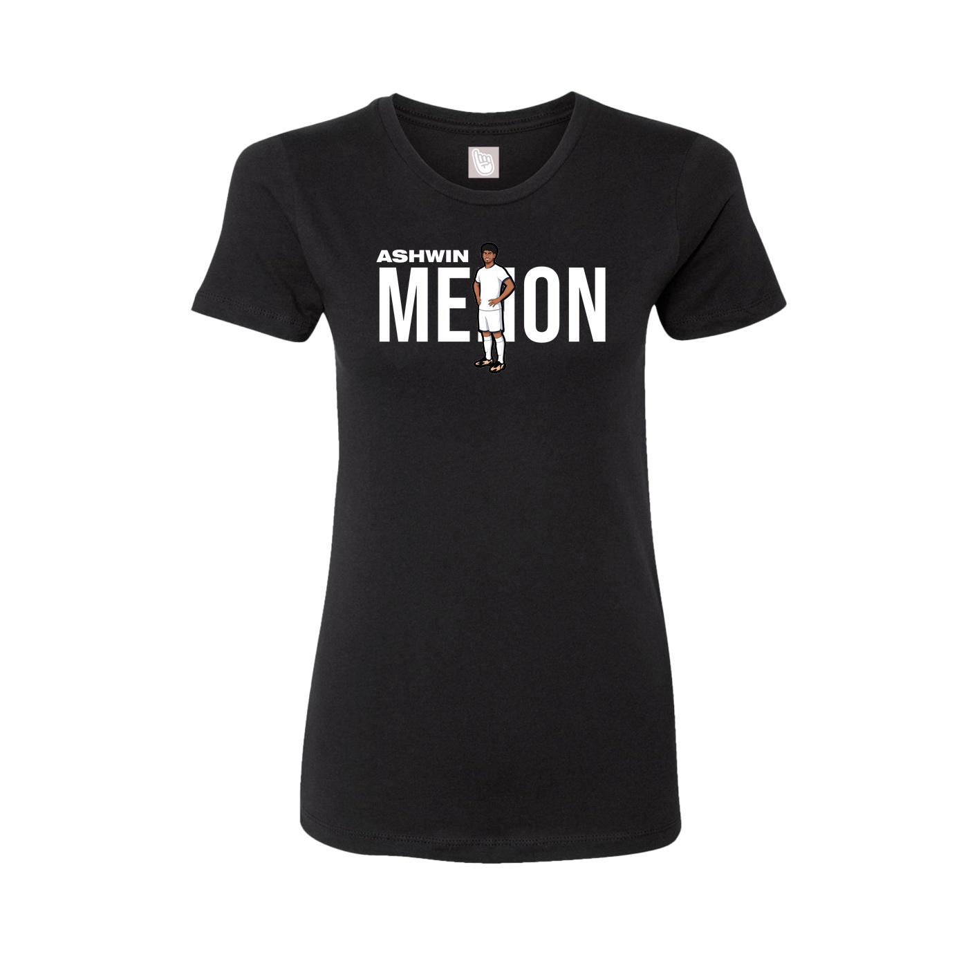 Fitted Women's Tee — Player Name in Black