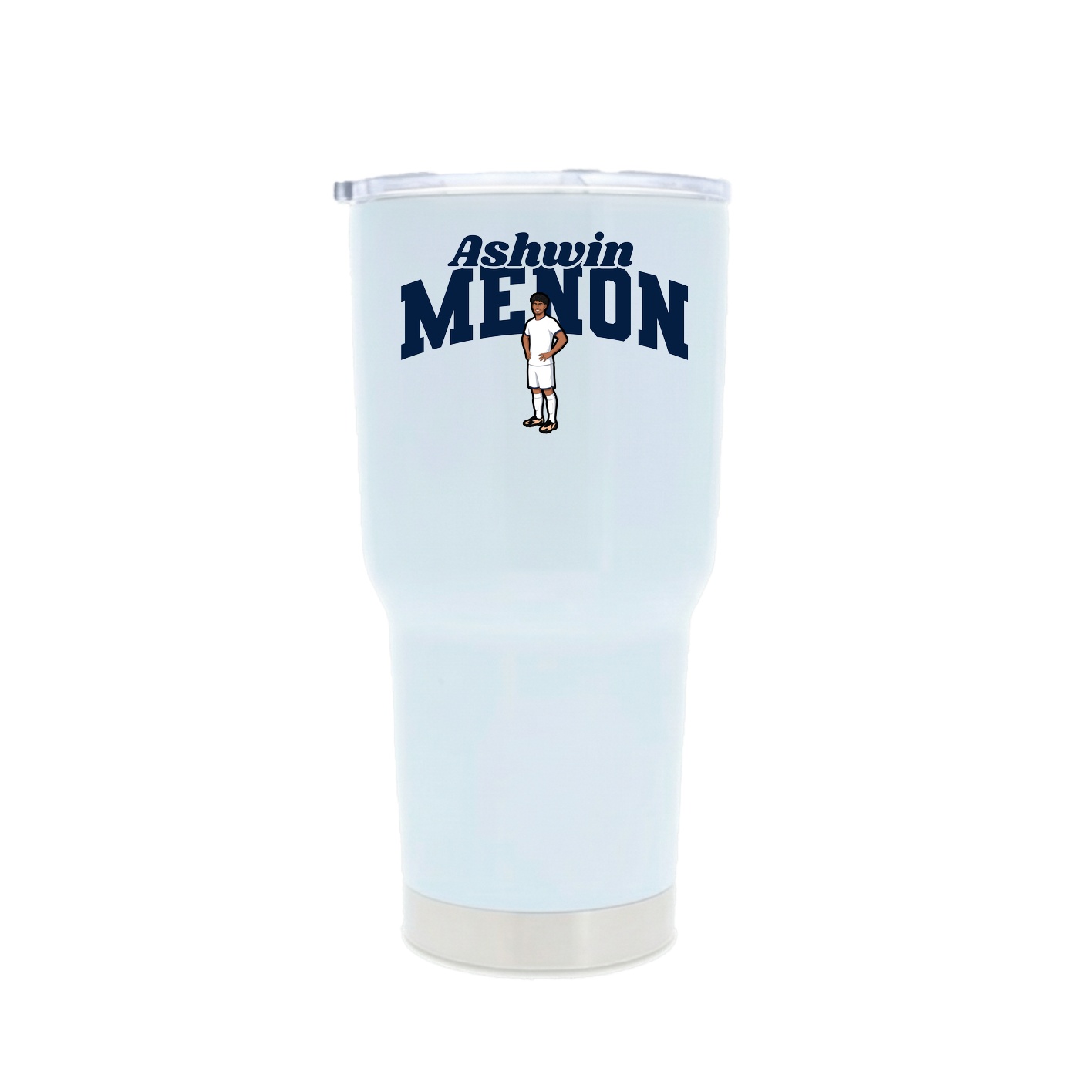 30oz Stainless Steel Tumbler — Signature Arch in White