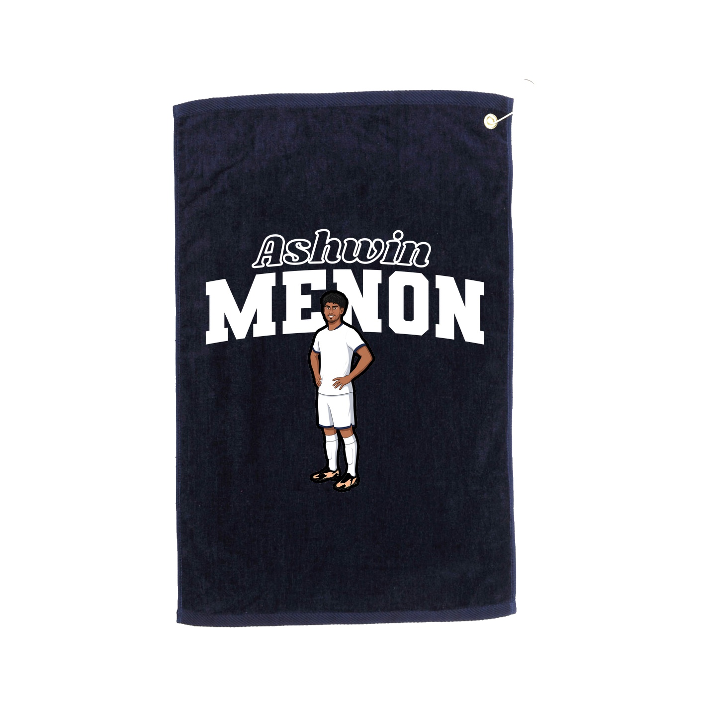 Golf Towel — Name Arch in Navy