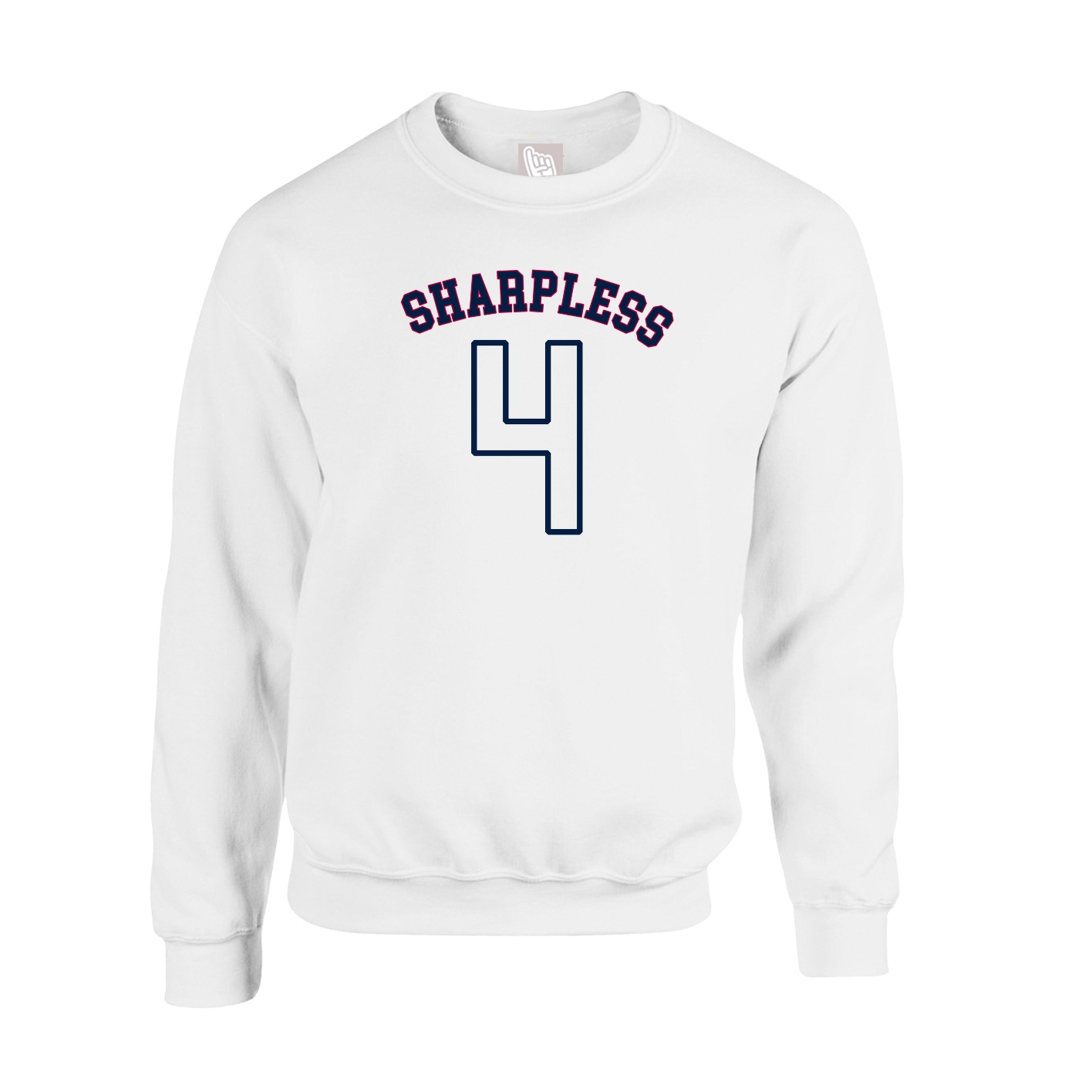 Fleece Crew — Shirsey Arch in White