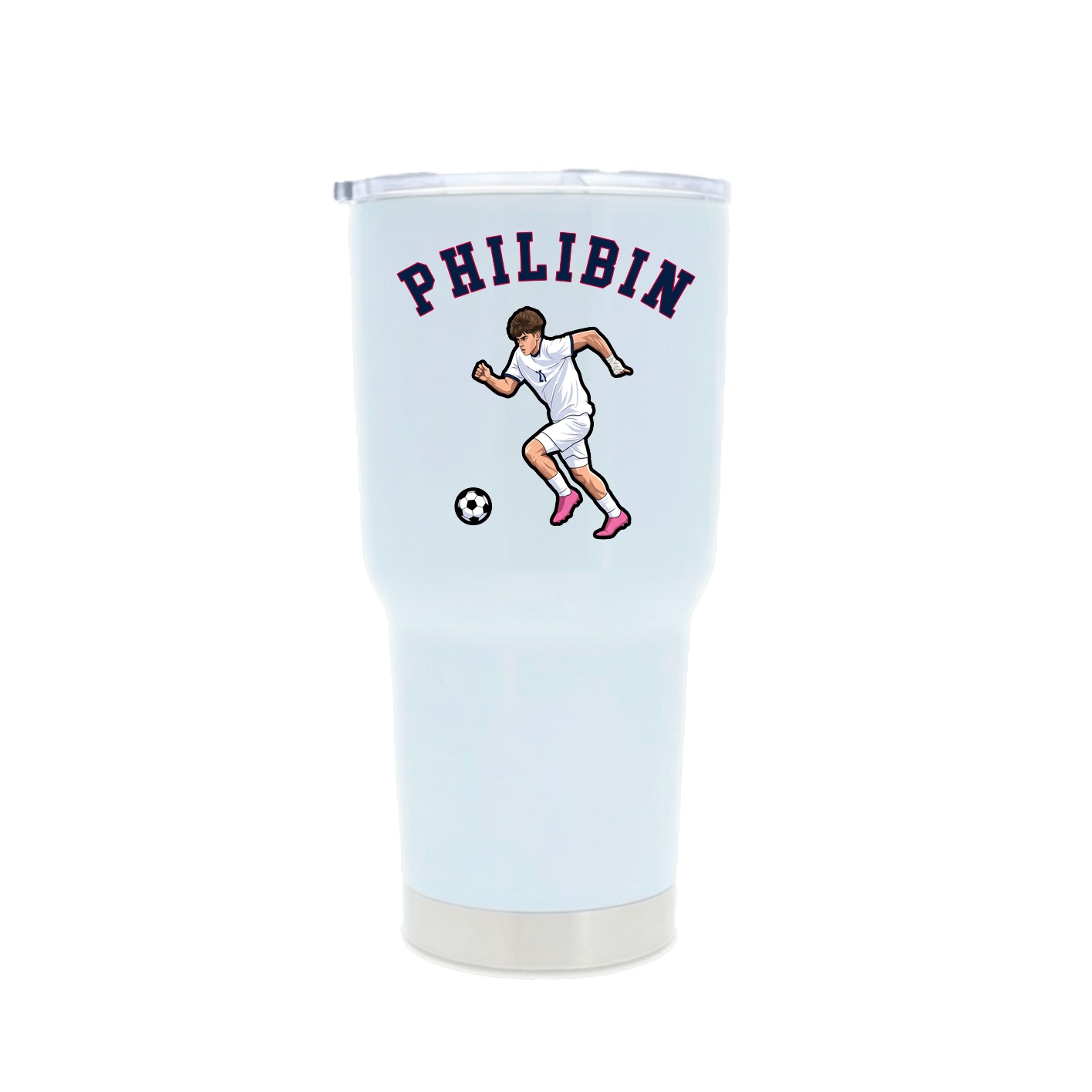 30oz Stainless Steel Tumbler — Shirsey Arch in White