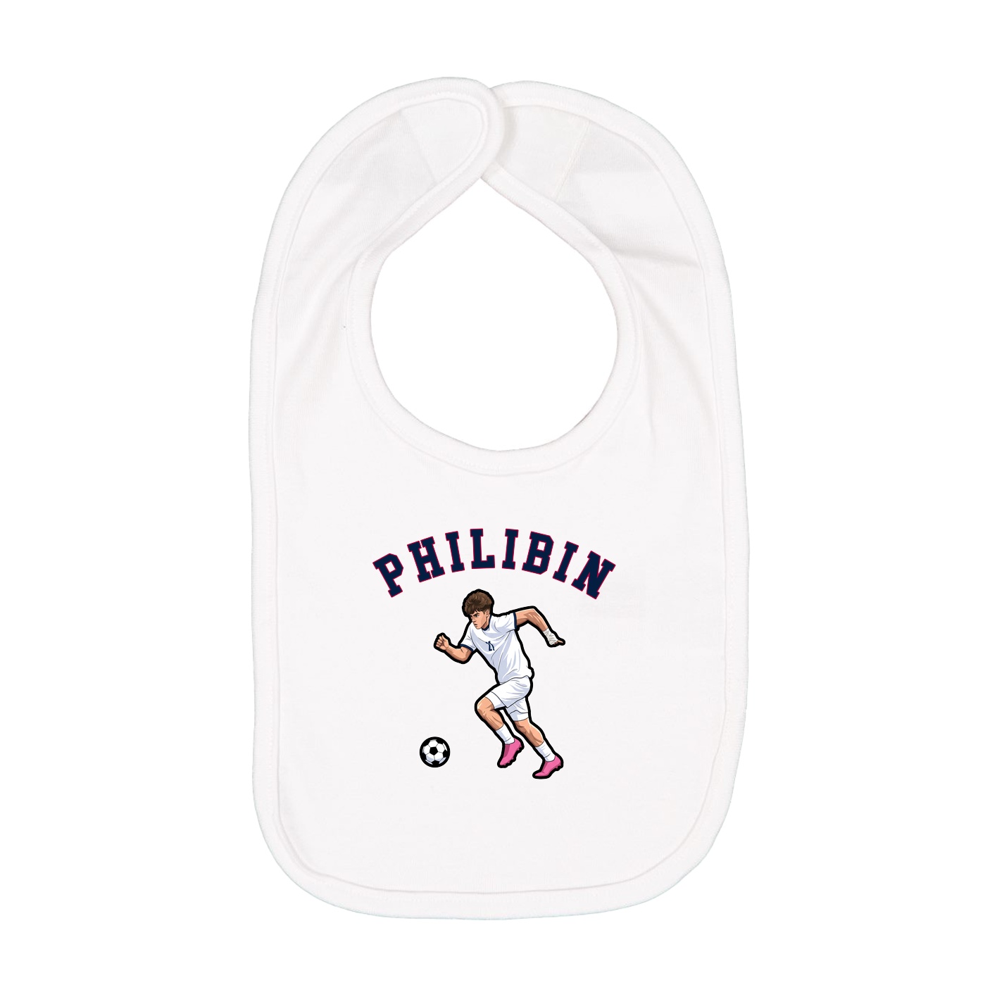 Infant Bib — Shirsey Arch in White