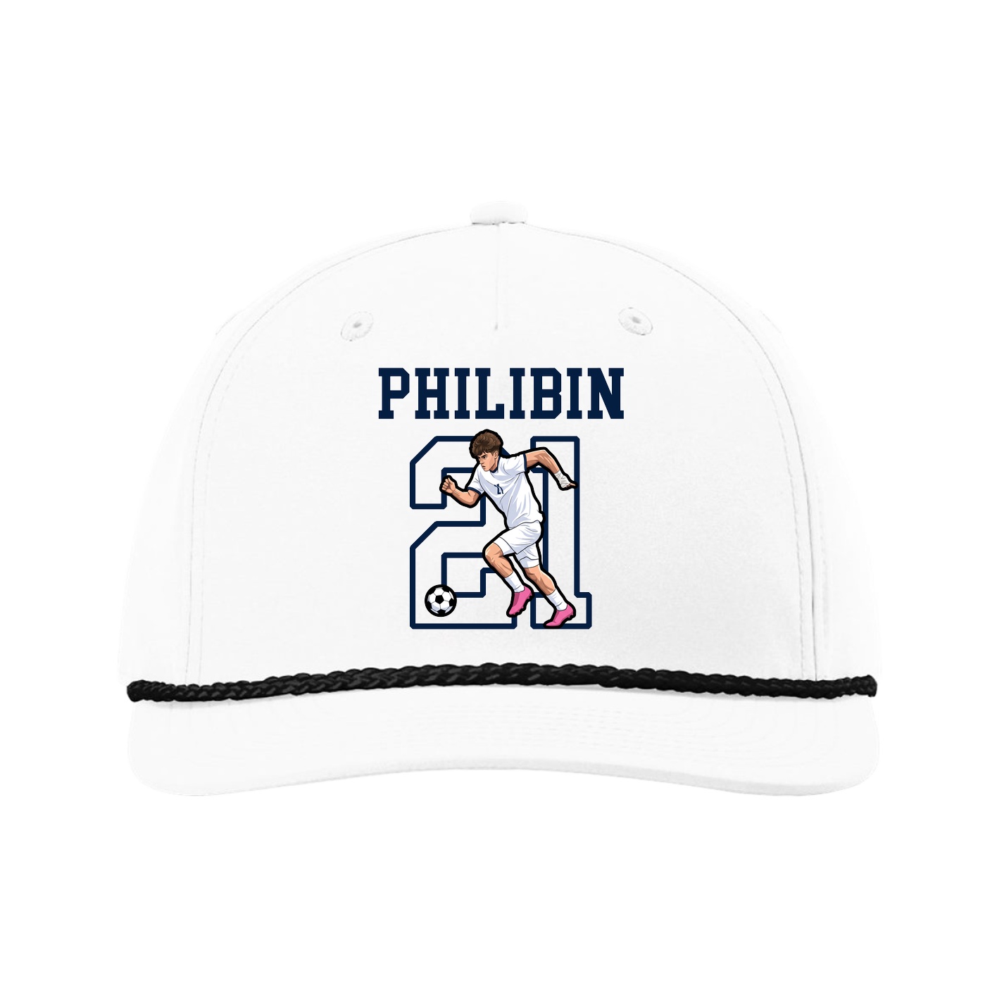 Five-Panel Classic Rope Cap — Shirsey in White