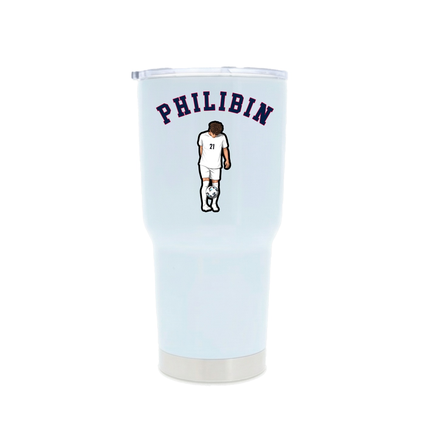 30oz Stainless Steel Tumbler — Shirsey Arch in White