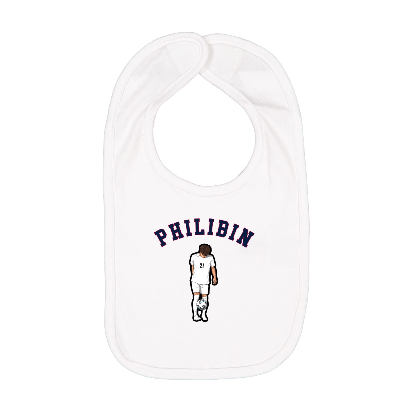 Infant Bib — Shirsey Arch in White