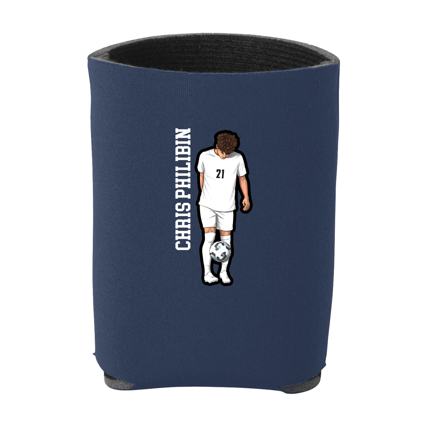 Can Holder — Name Vertical in Navy