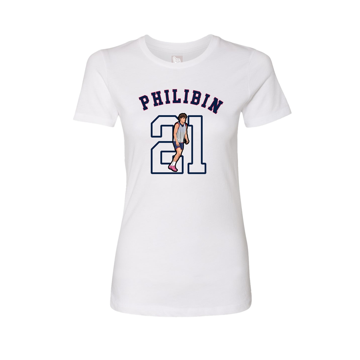 Fitted Women's Tee — Shirsey Arch in White