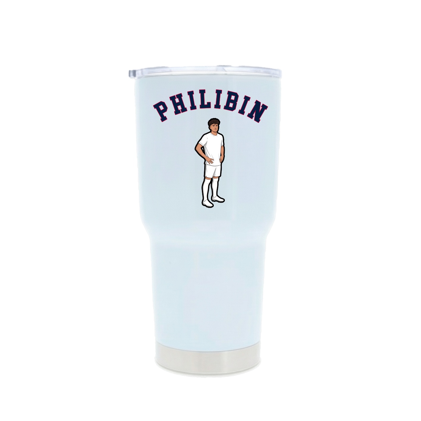 30oz Stainless Steel Tumbler — Shirsey Arch in White