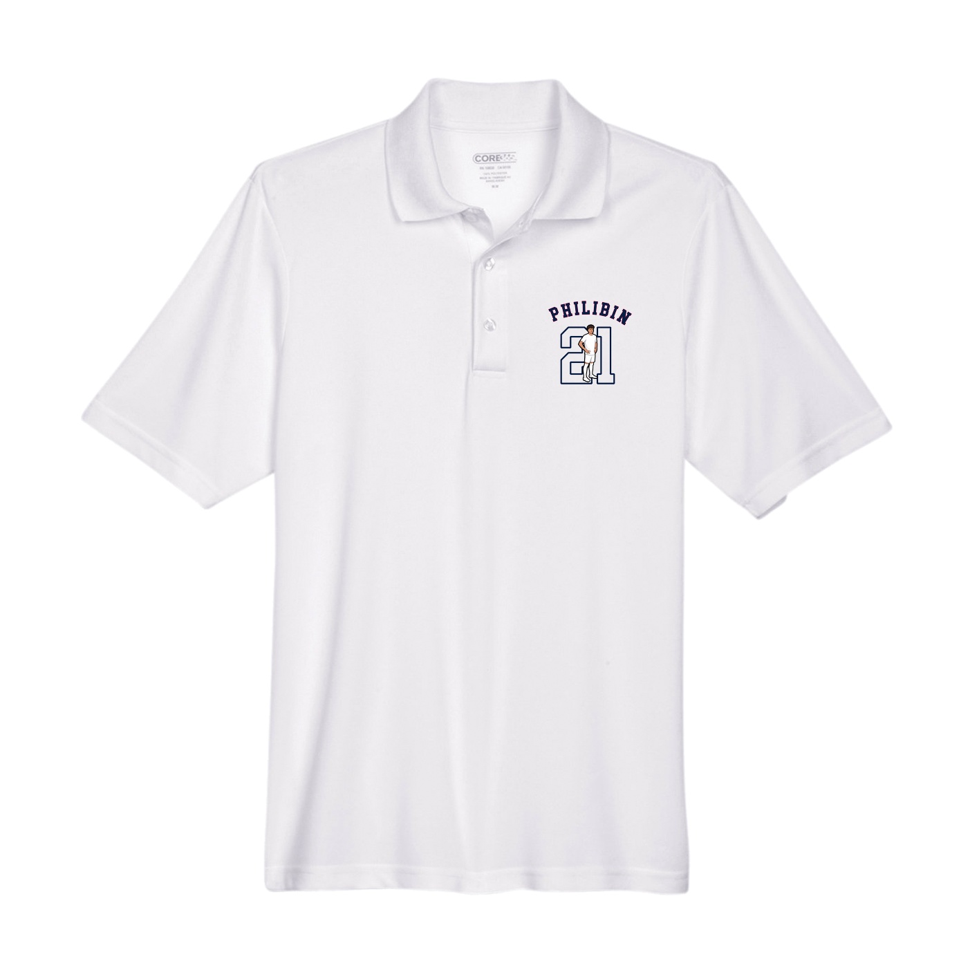Performance Polo — Shirsey Arch in White