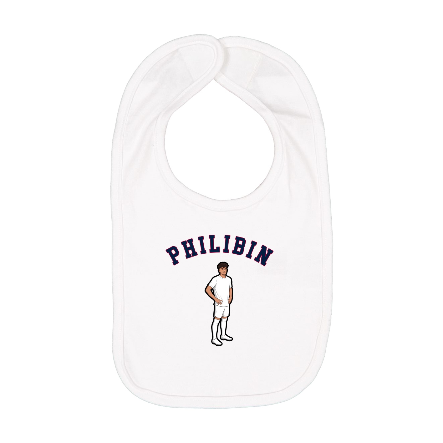 Infant Bib — Shirsey Arch in White