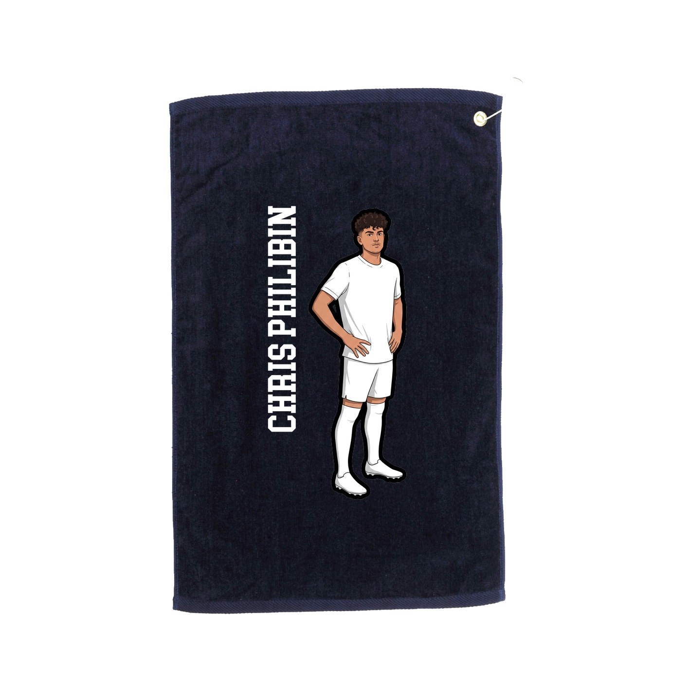 Golf Towel — Name Vertical in Navy
