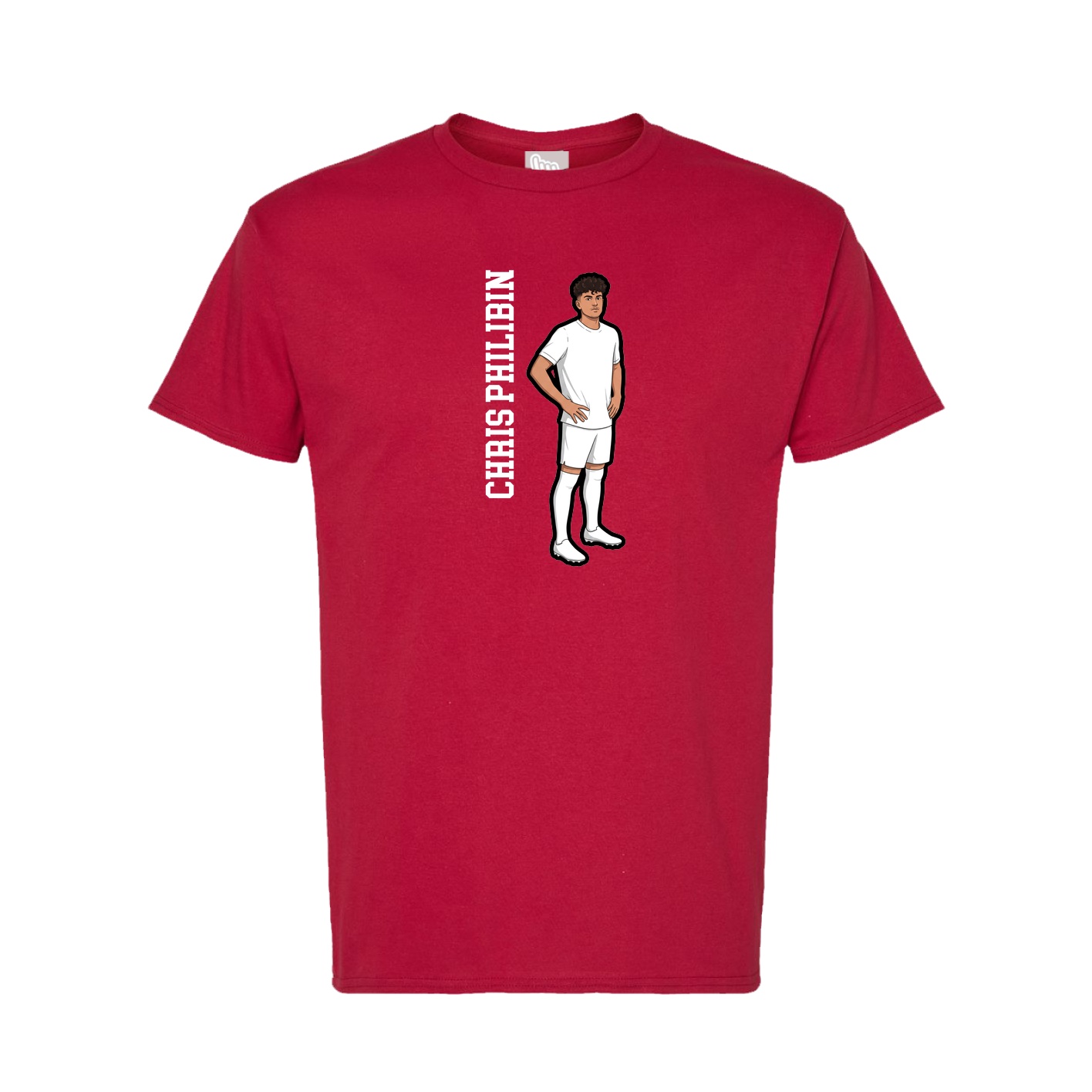 Tee — Name Vertical in Crimson