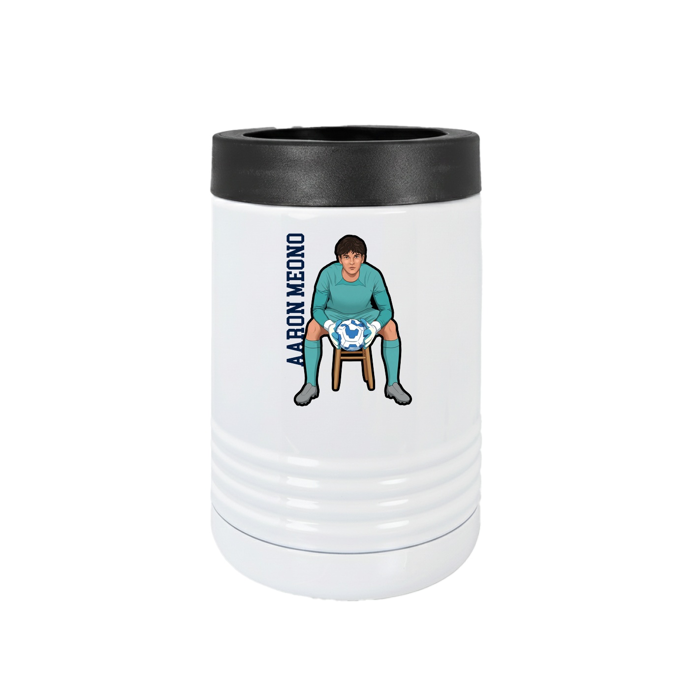 Beverage Holder — Name Vertical in White