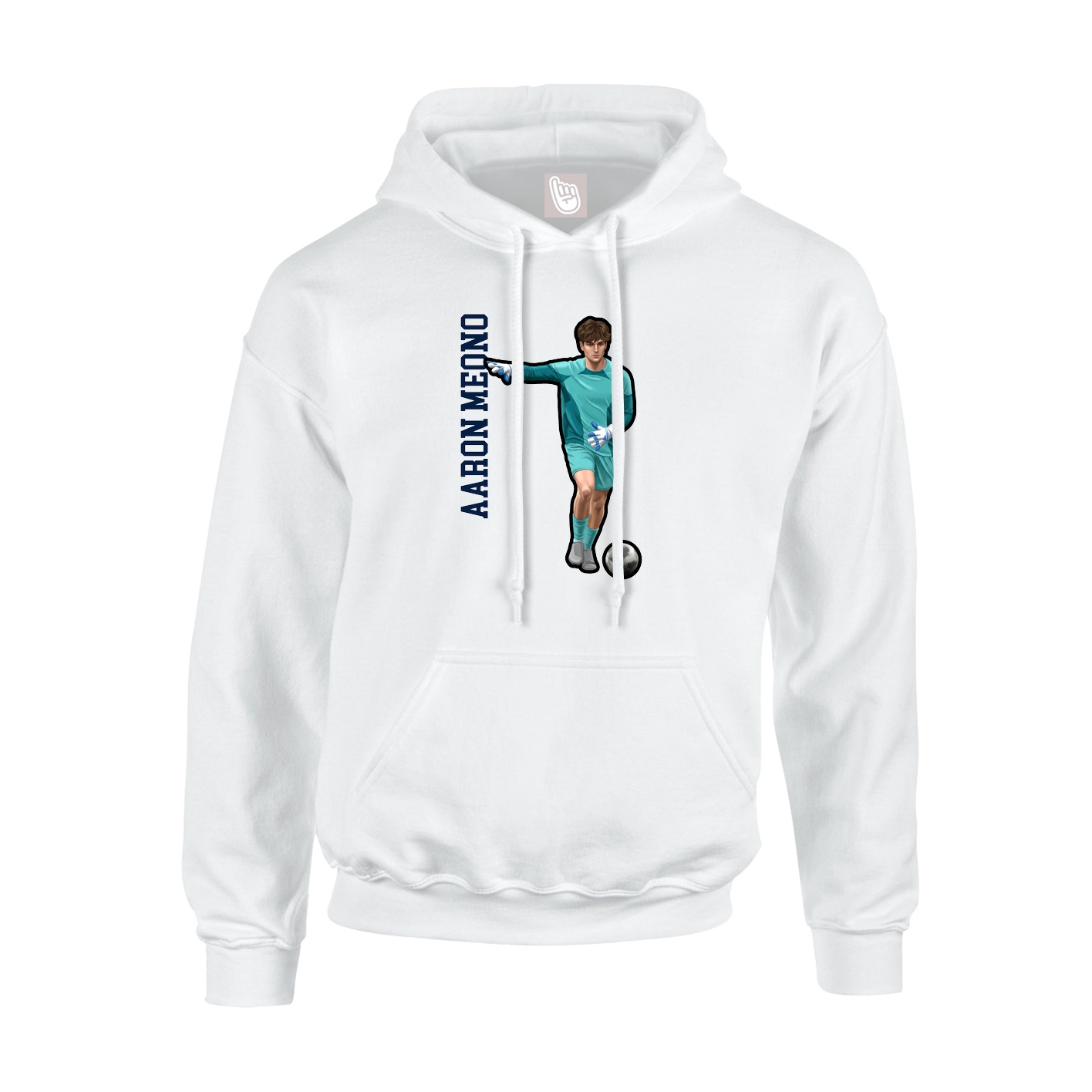 Hoodie — Name Vertical in White