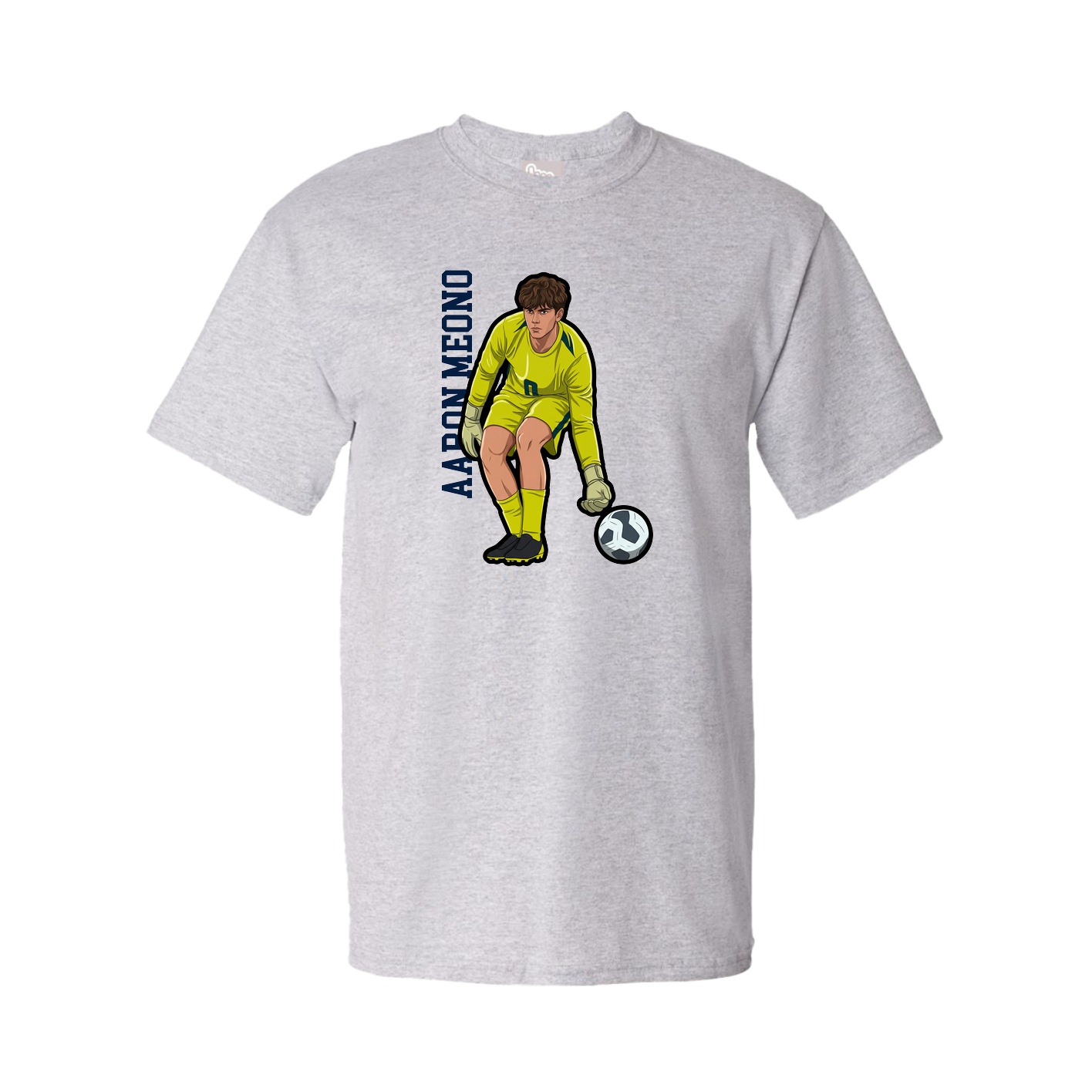 Youth Tee — Name Vertical in Grey