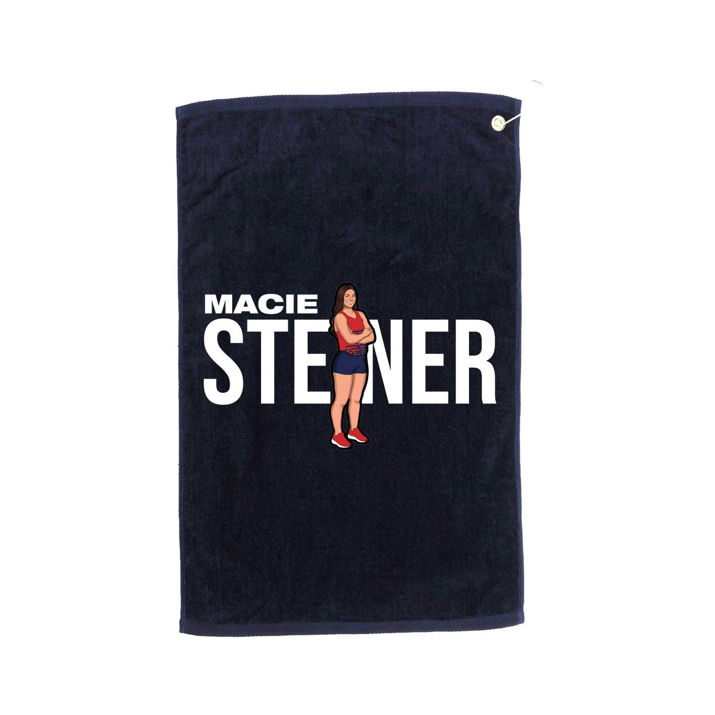 Golf Towel — Player Name in Navy
