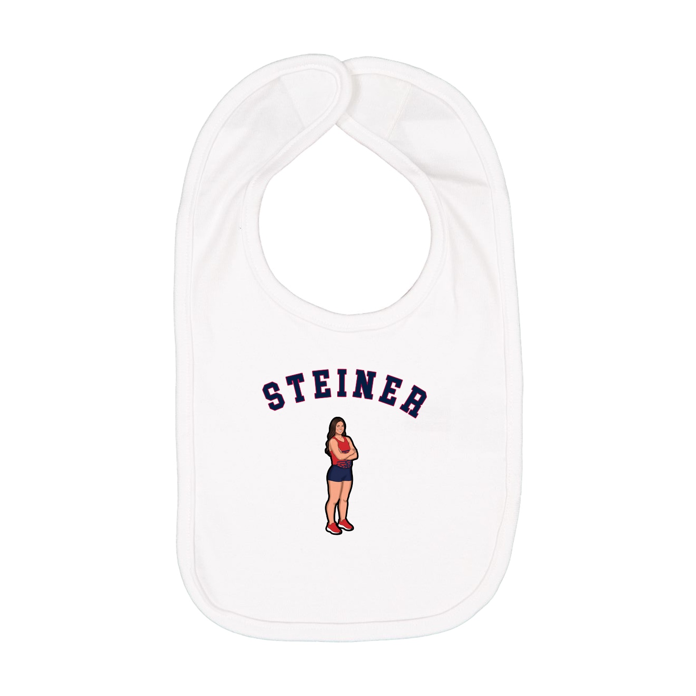 Infant Bib — Shirsey Arch in White
