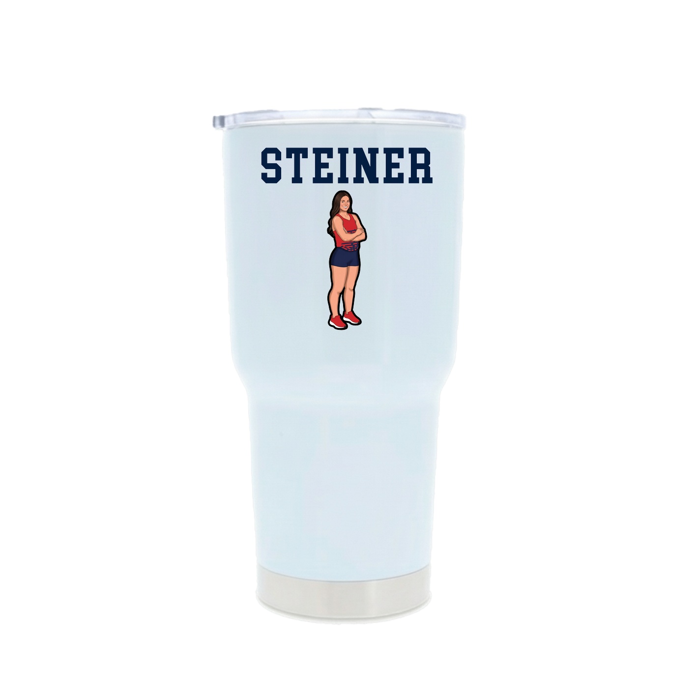 30oz Stainless Steel Tumbler — Shirsey in White