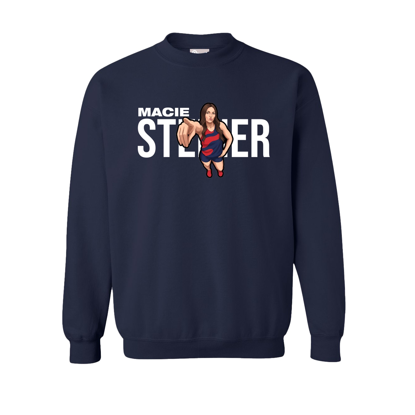 Fleece Crew — Player Name in Navy