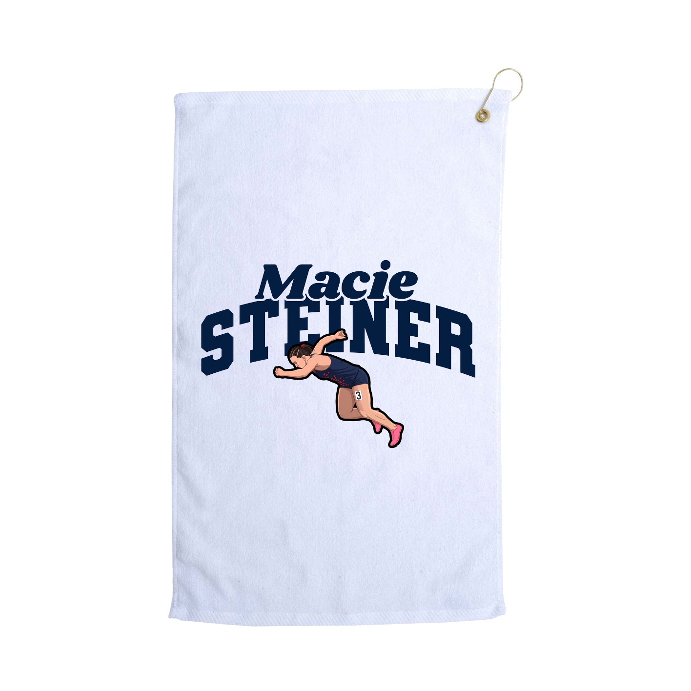 Golf Towel — Signature Arch in White