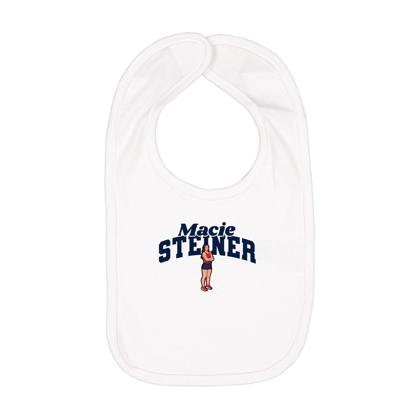 Infant Bib — Signature Arch in White