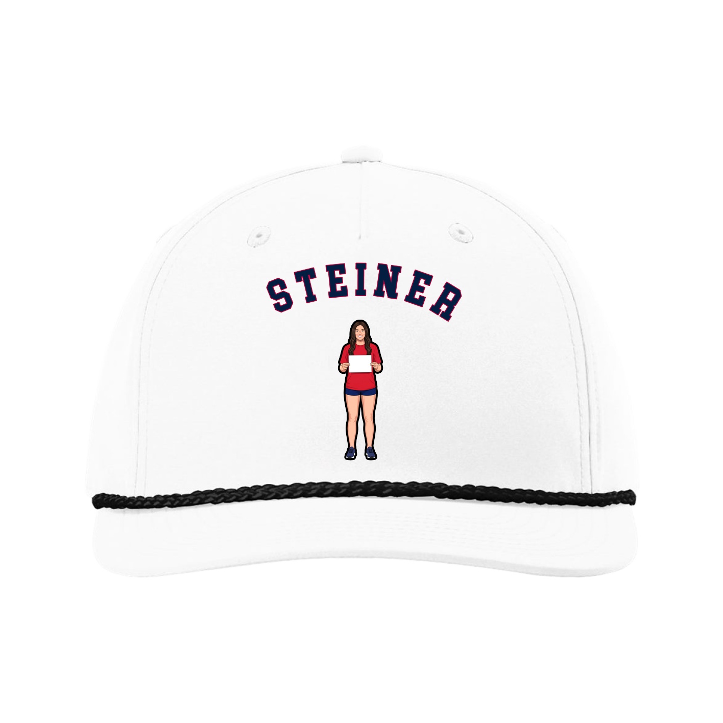Five-Panel Classic Rope Cap — Shirsey Arch in White