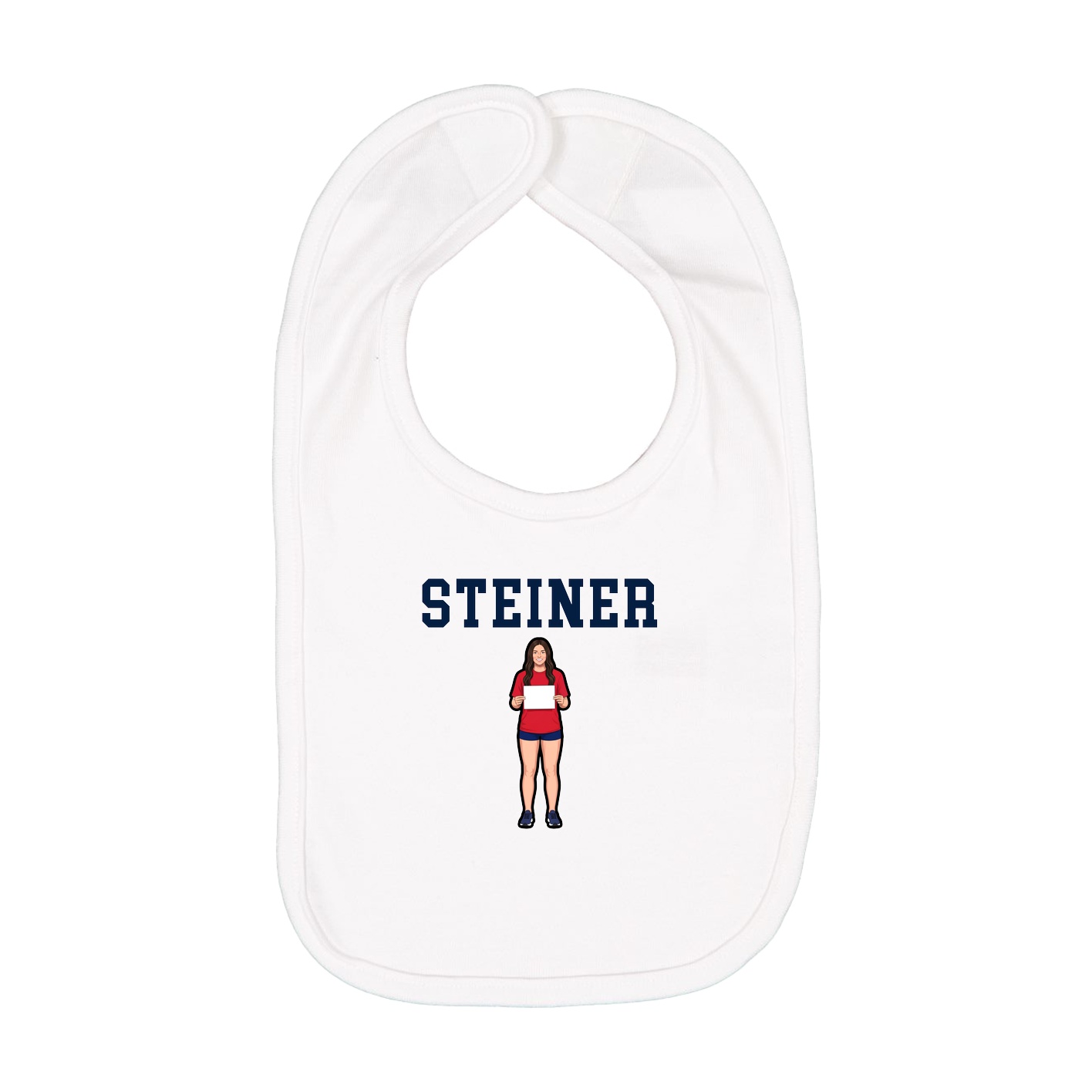 Infant Bib — Shirsey in White