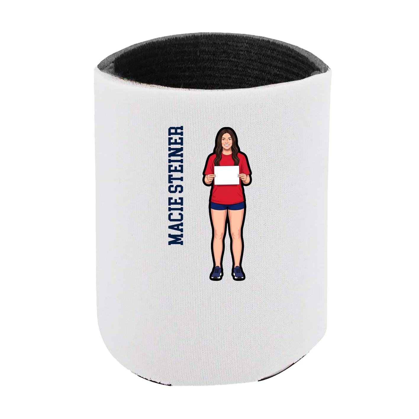 Can Holder — Name Vertical in White