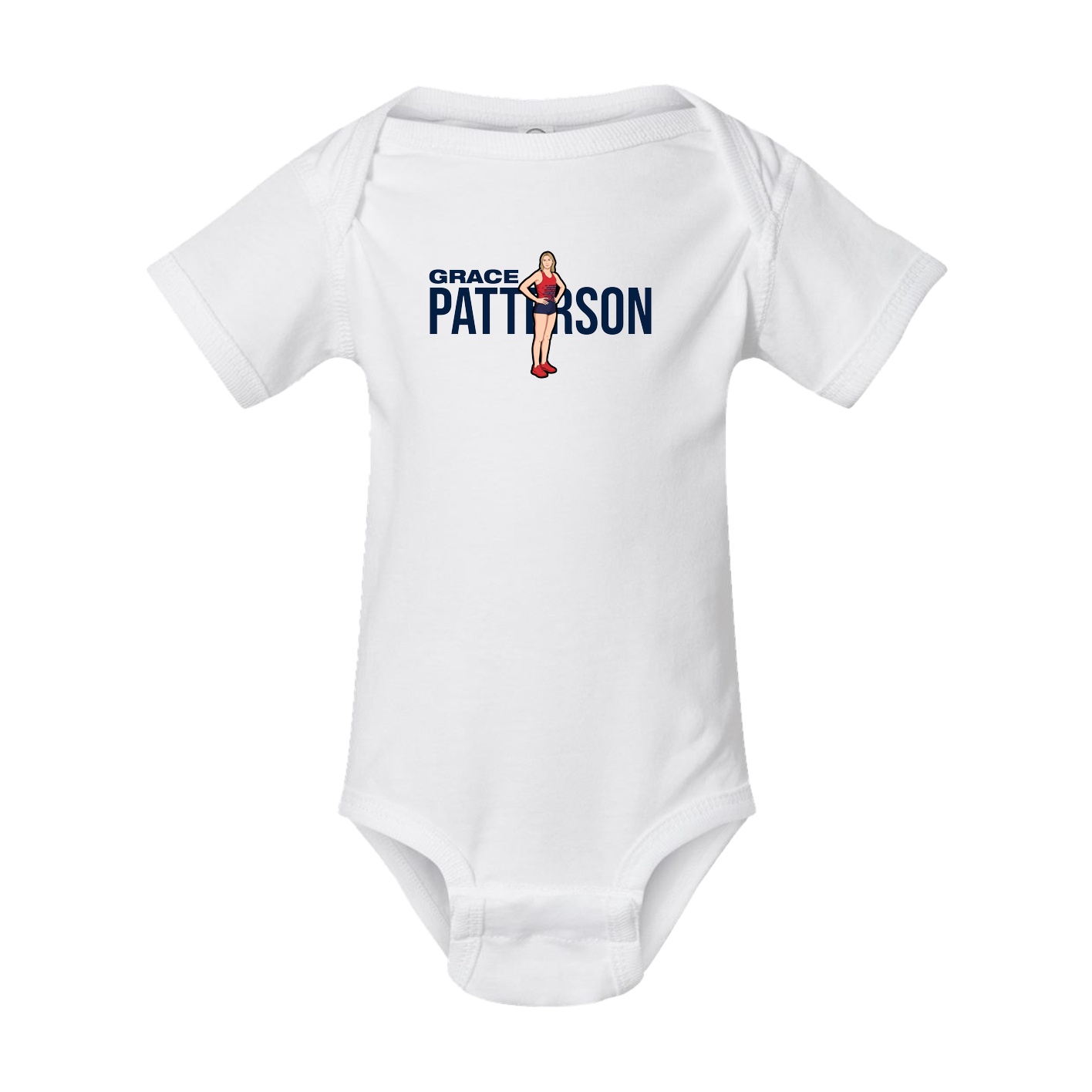 Baby Onesie — Player Name in White