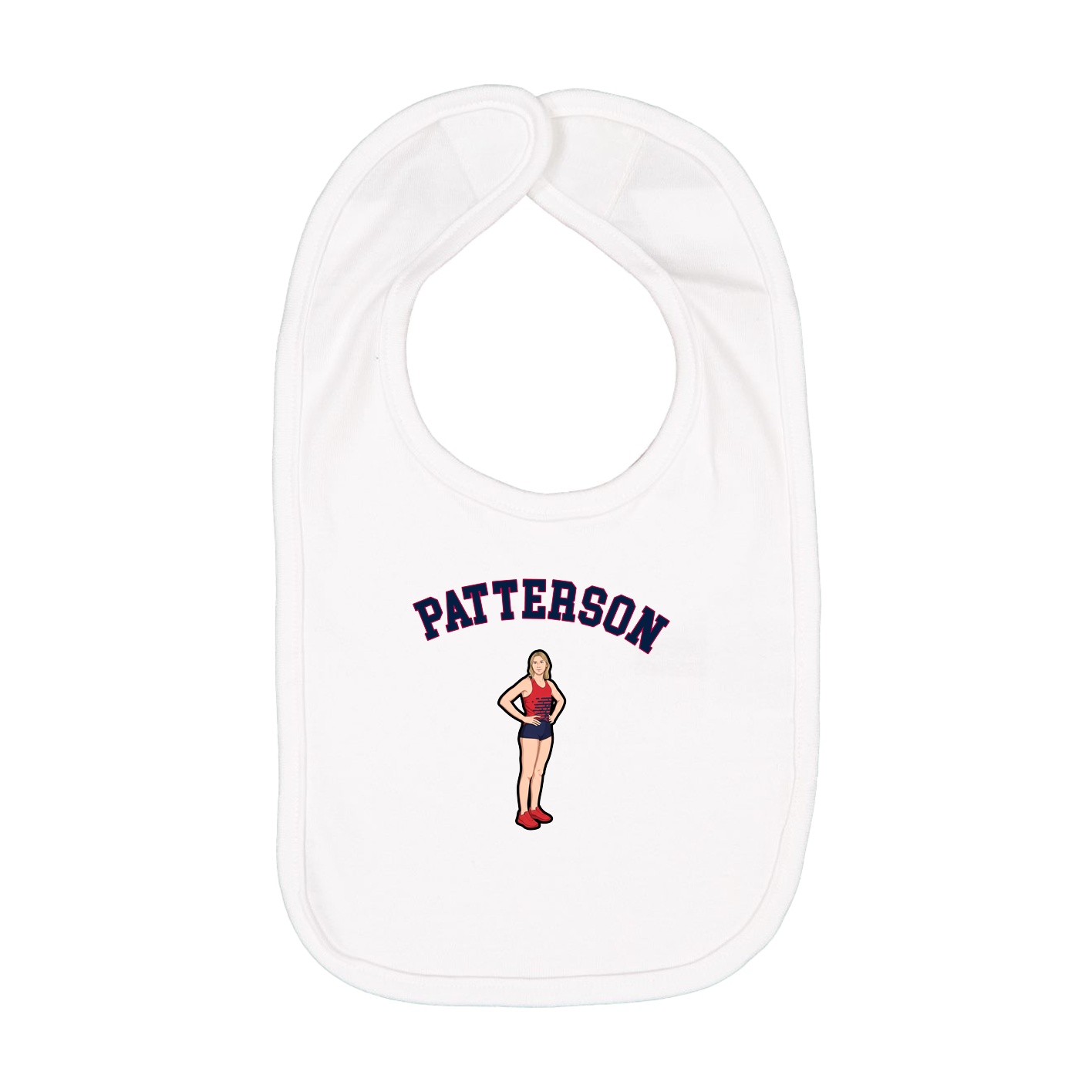 Infant Bib — Shirsey Arch in White