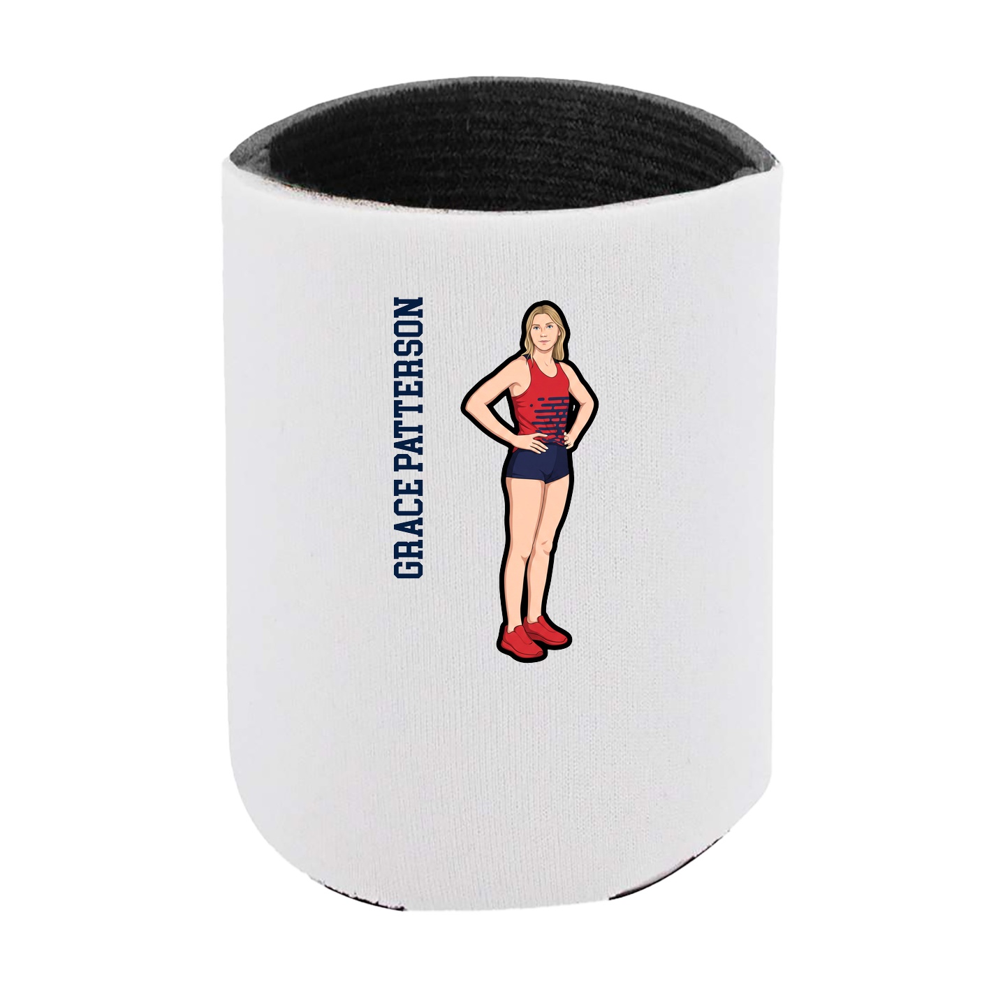 Can Holder — Name Vertical in White