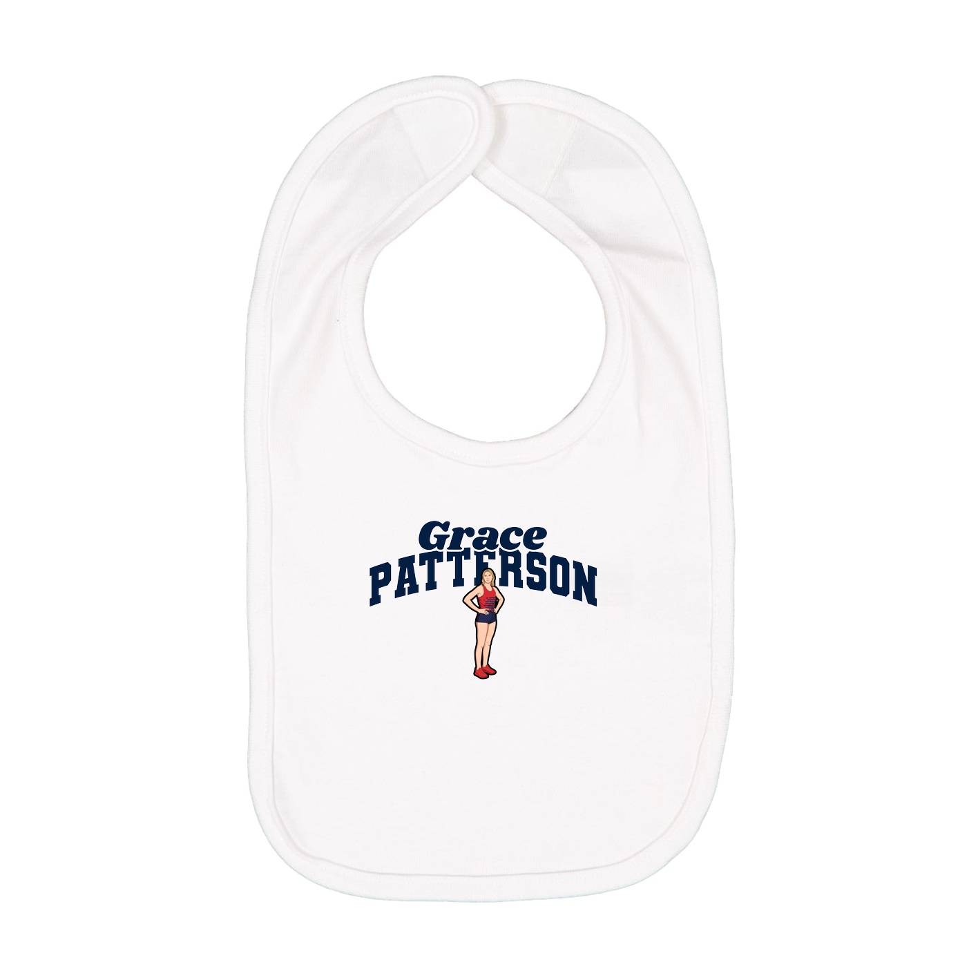 Infant Bib — Signature Arch in White