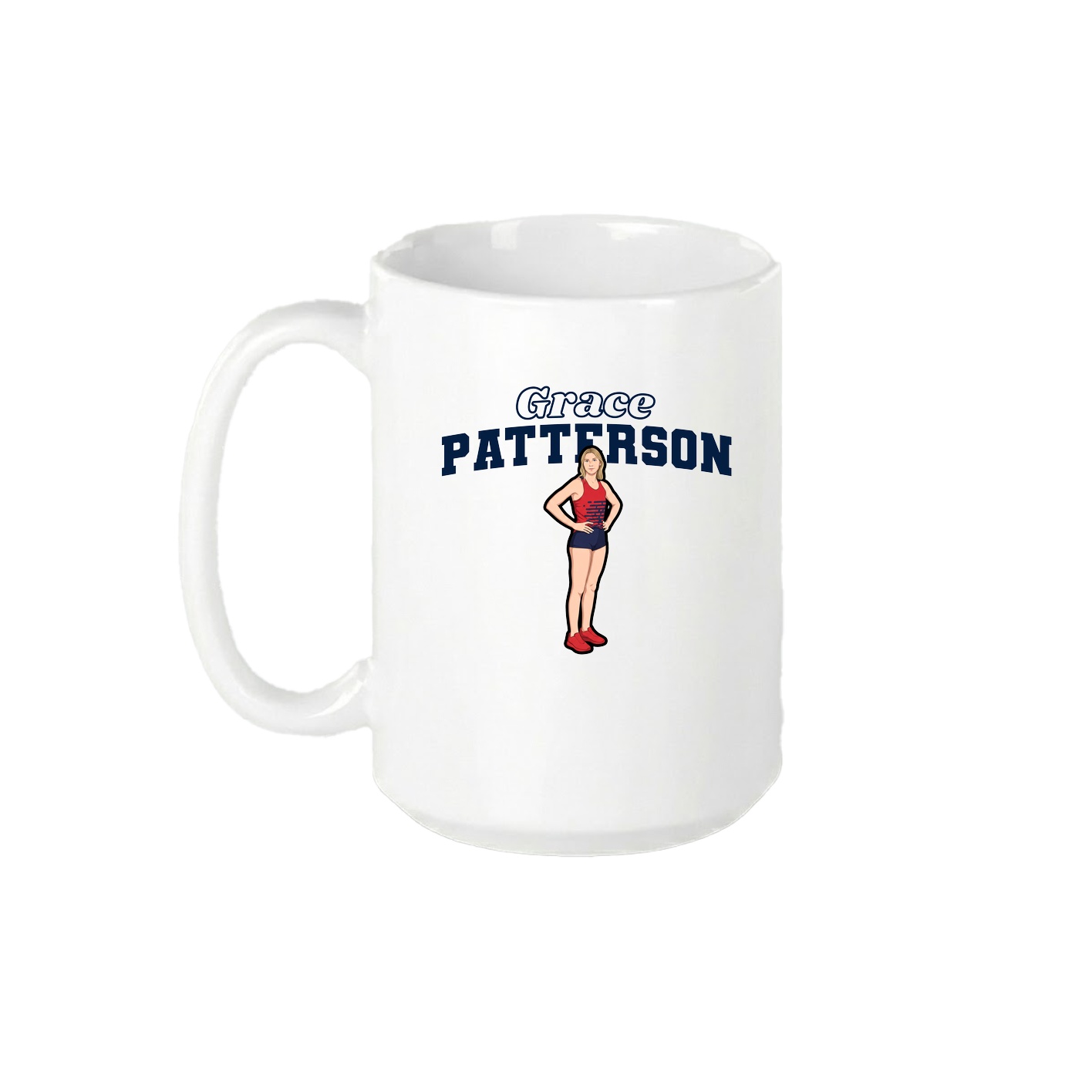 15oz Coffee Mug — Name Arch in White