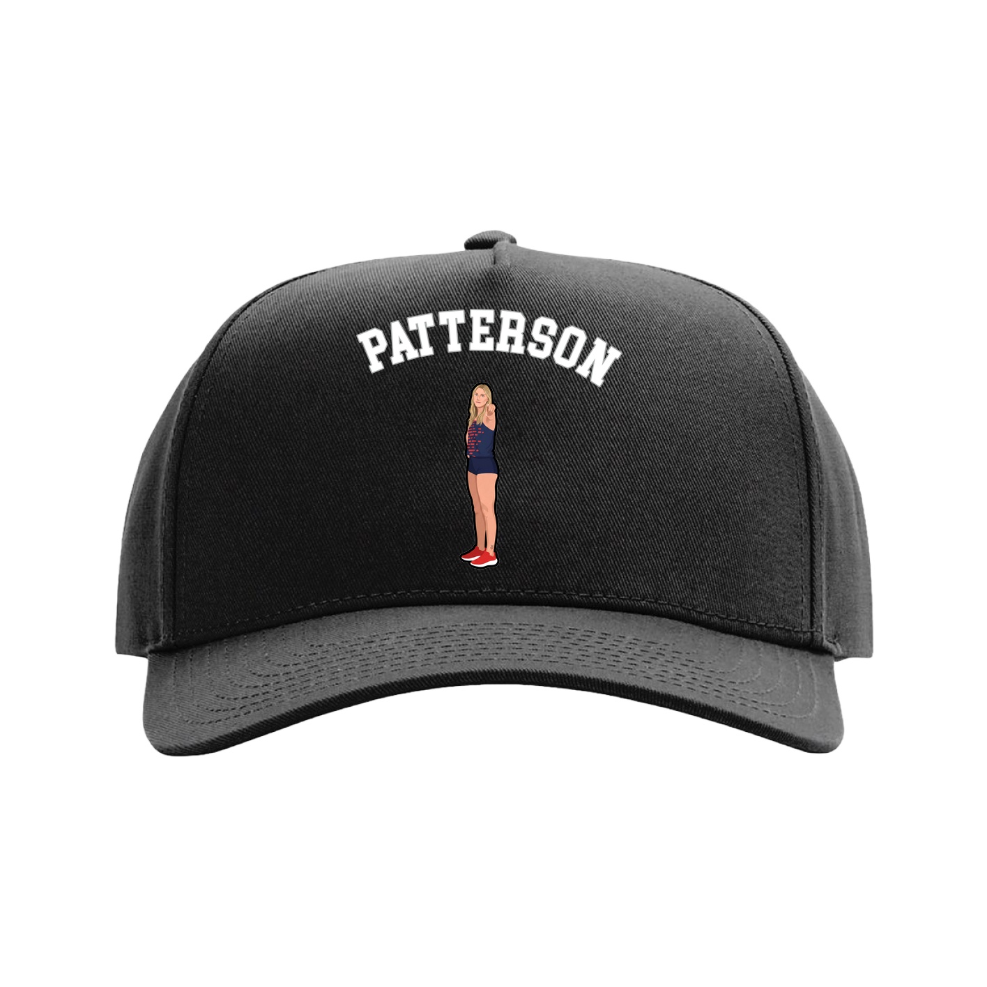 Full Fabric Five-Panel Champ Cap — Shirsey Arch in Black