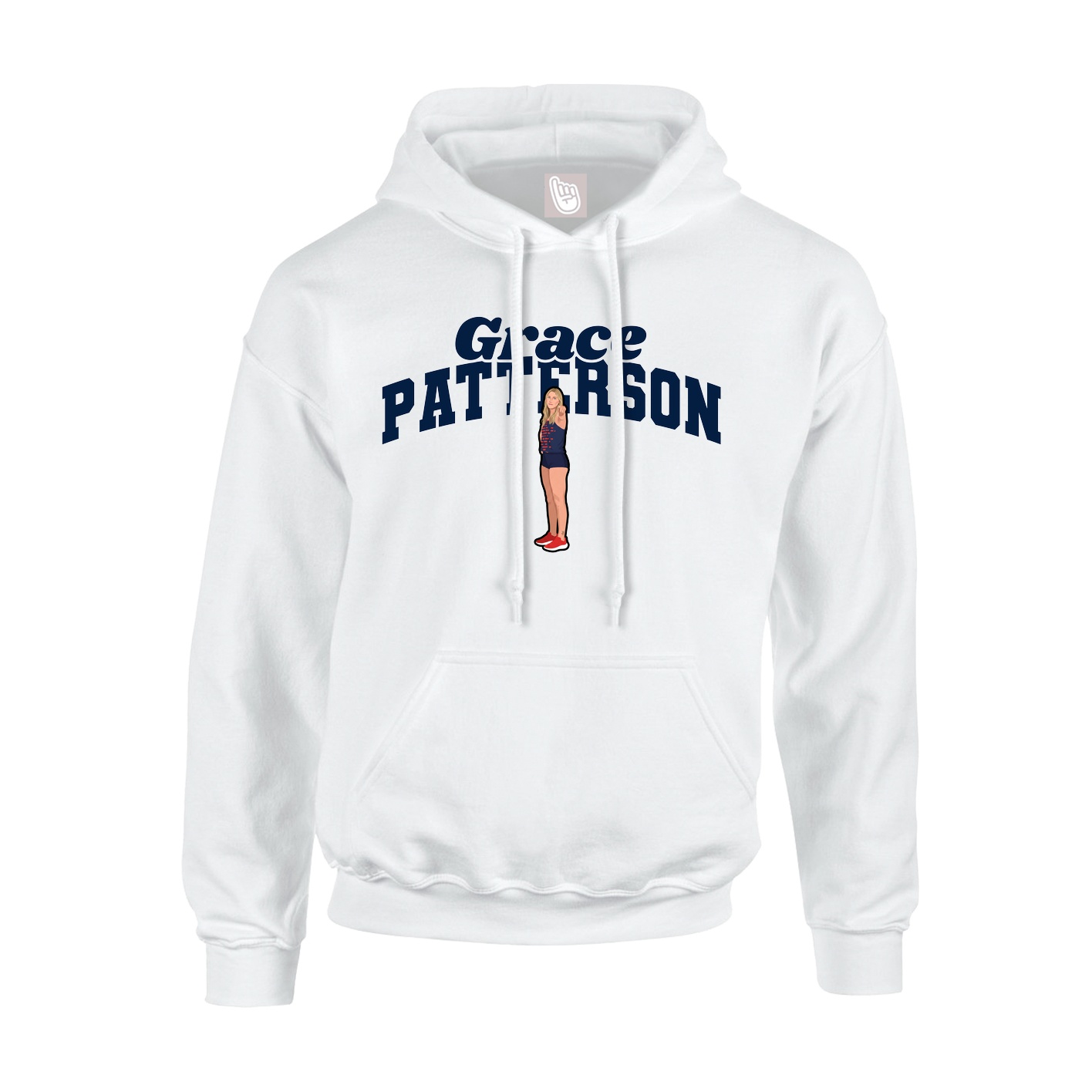 Youth Hoodie — Signature Arch in White