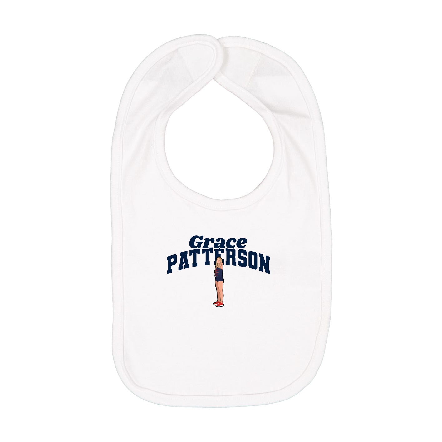 Infant Bib — Signature Arch in White