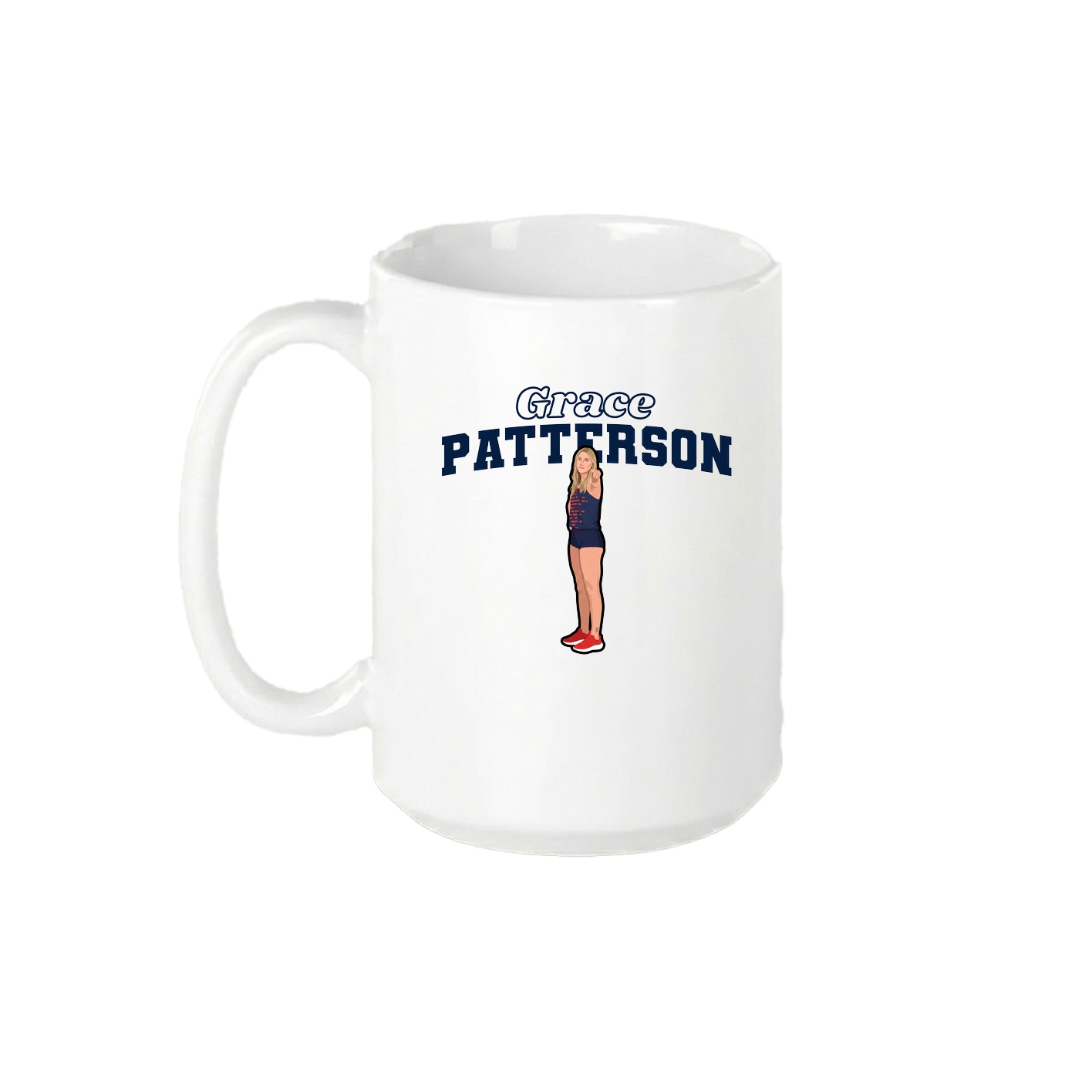 15oz Coffee Mug — Name Arch in White