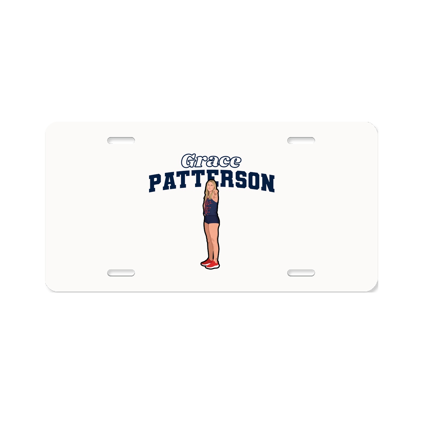 License Plate — Name Arch in Classic