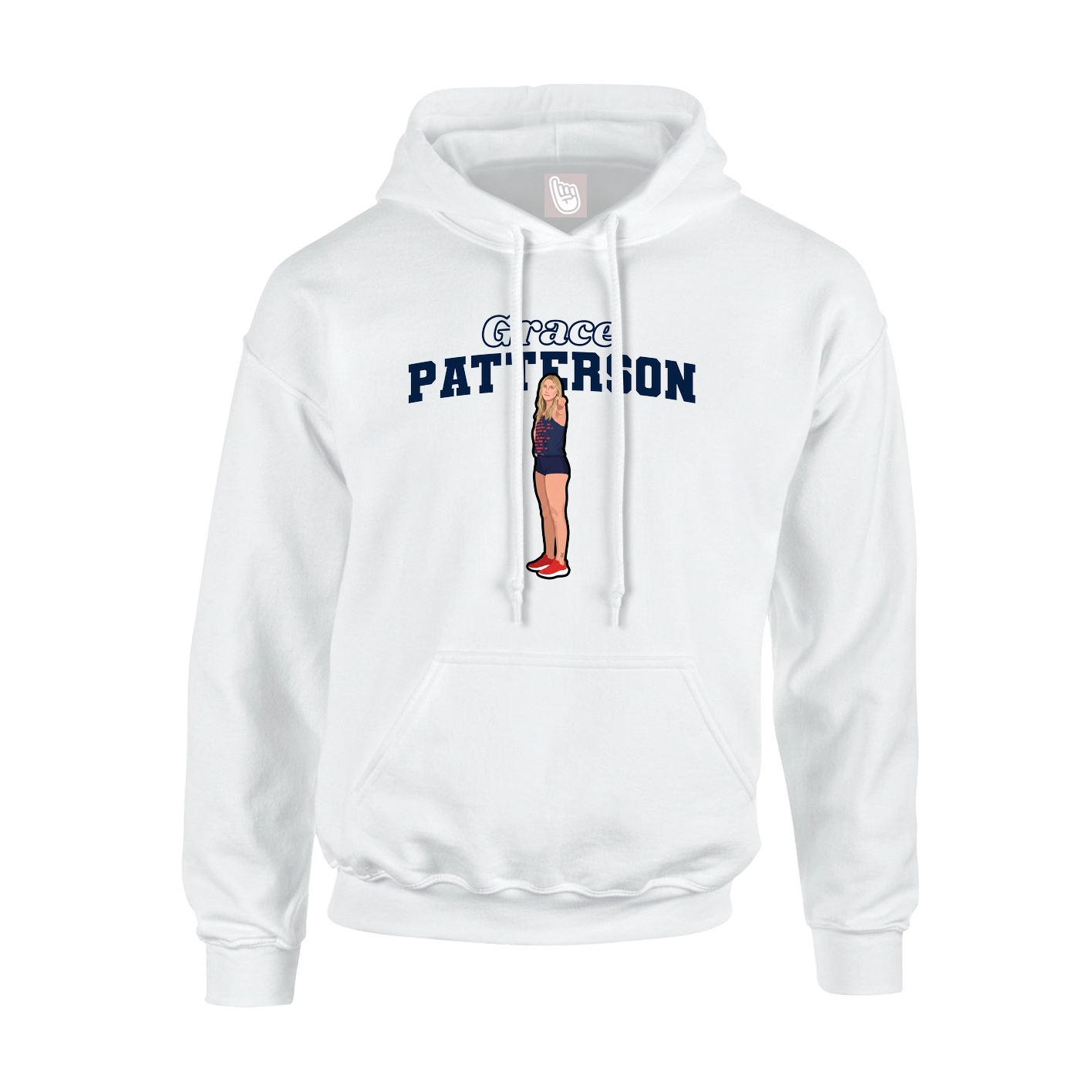 Hoodie — Name Arch in White