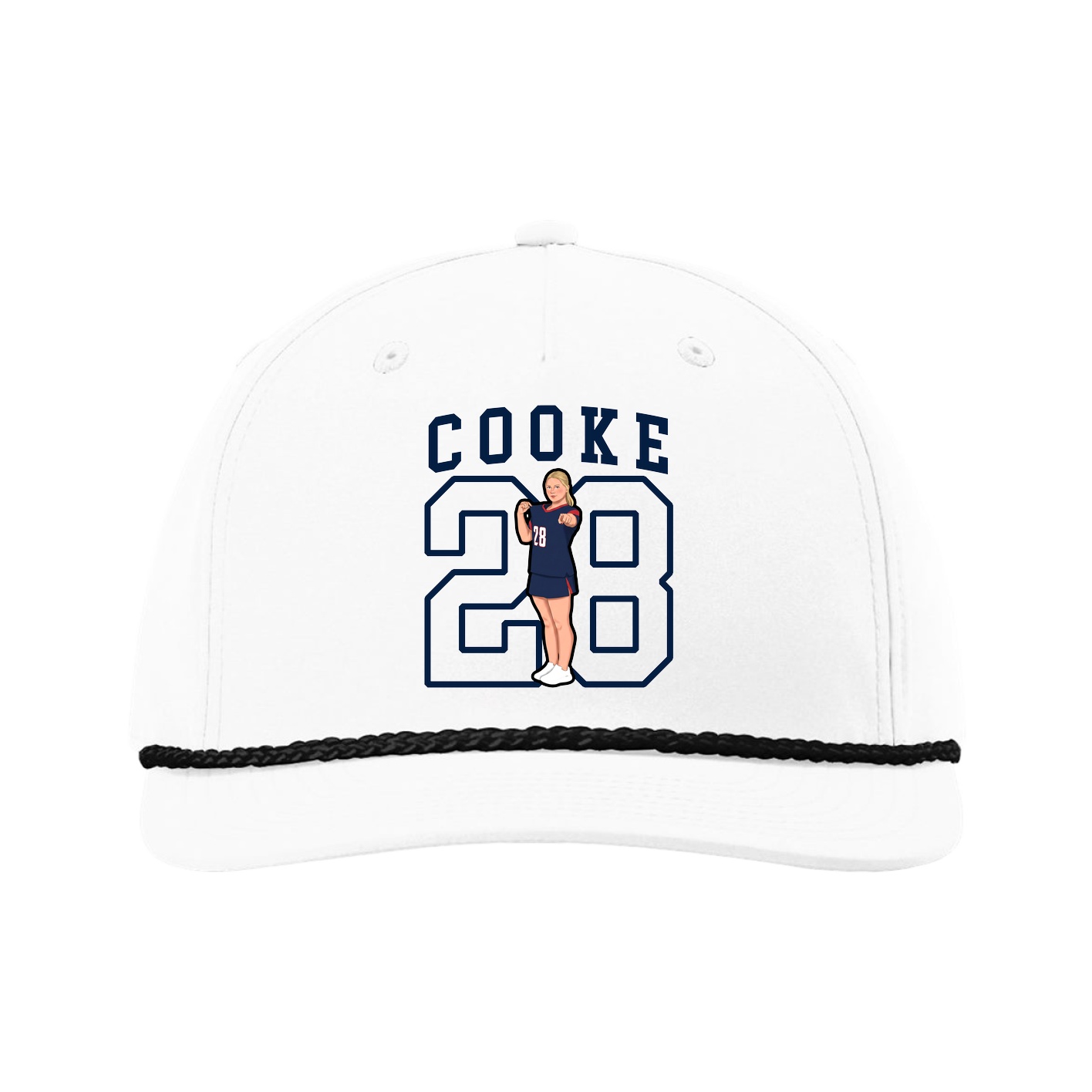 Five-Panel Classic Rope Cap — Shirsey in White