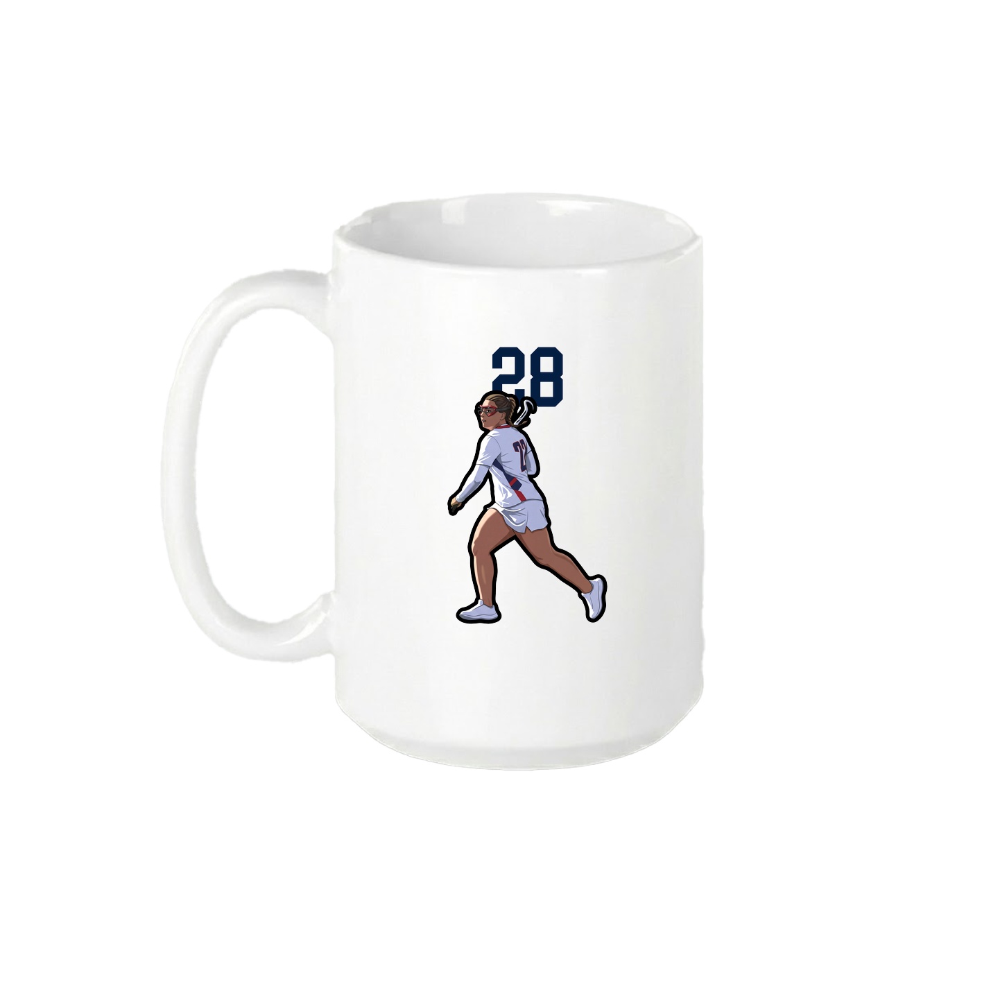 15oz Coffee Mug — Number Top in White