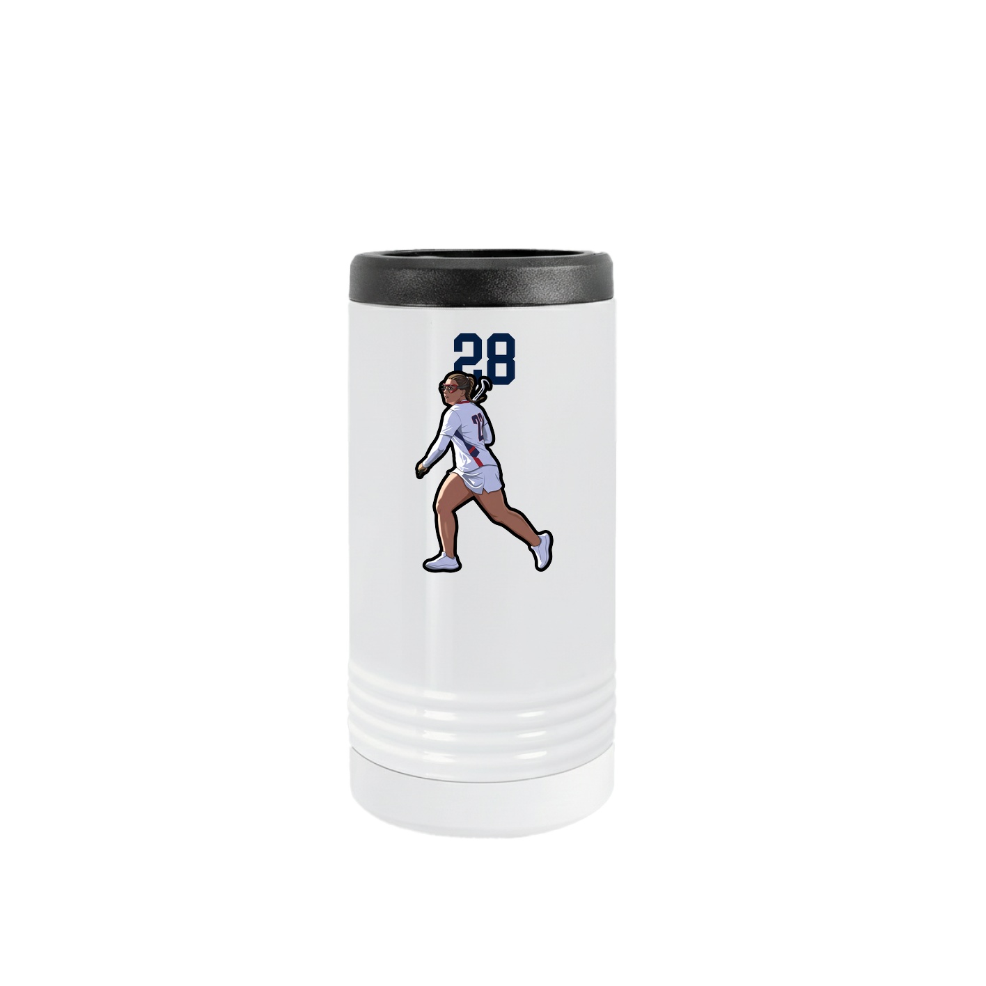 Slim Beverage Holder — Number Top in White