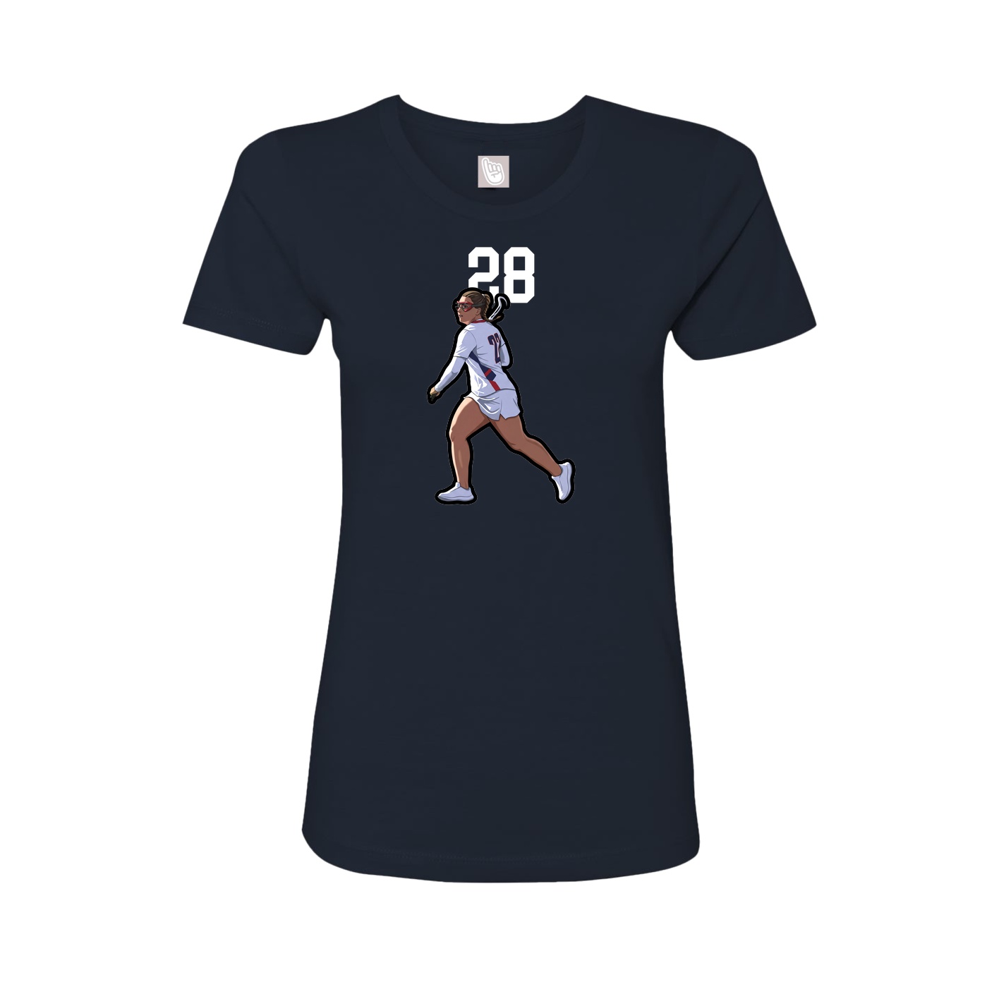 Womens Tee — Number Top in Navy