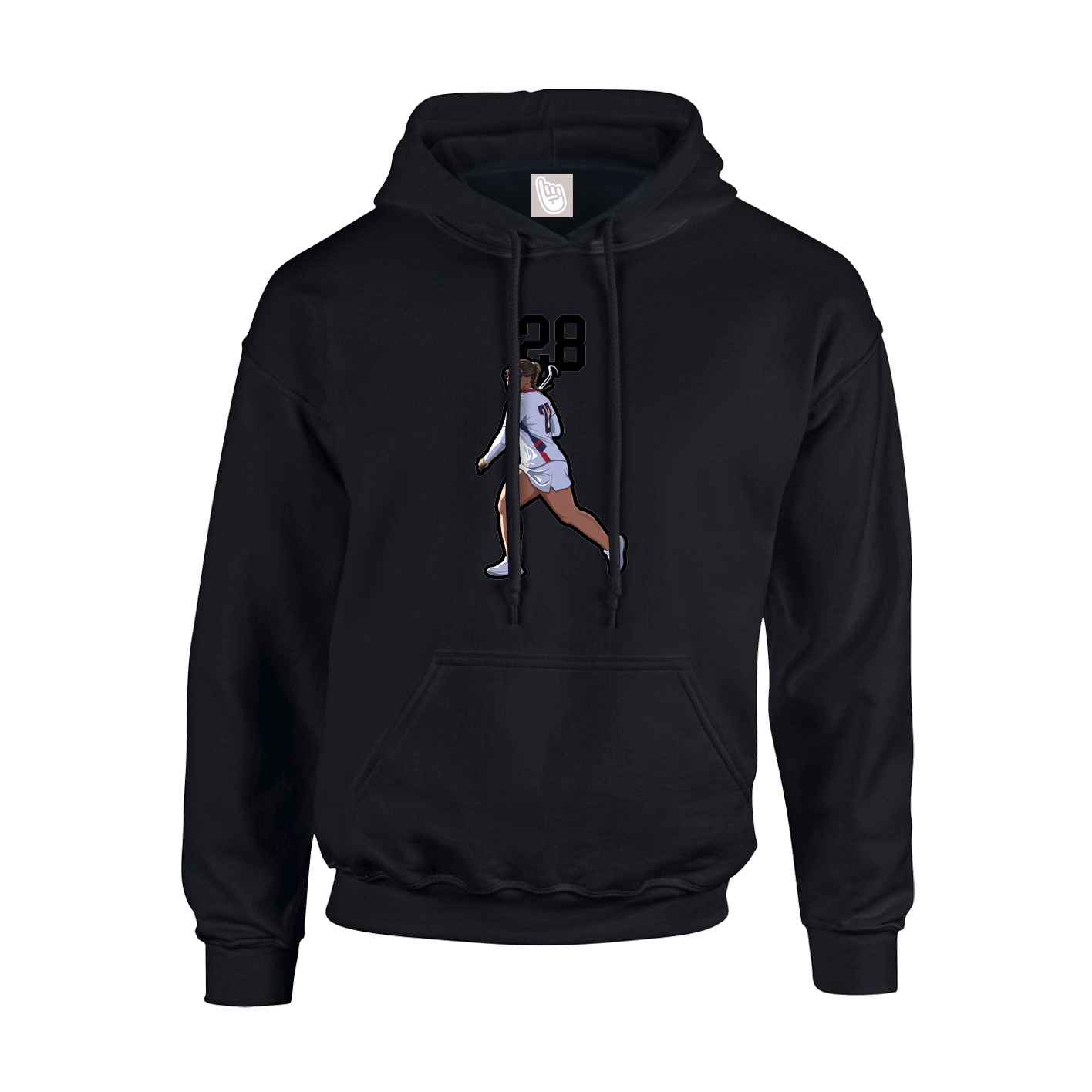 Hoodie — Number Top in Black