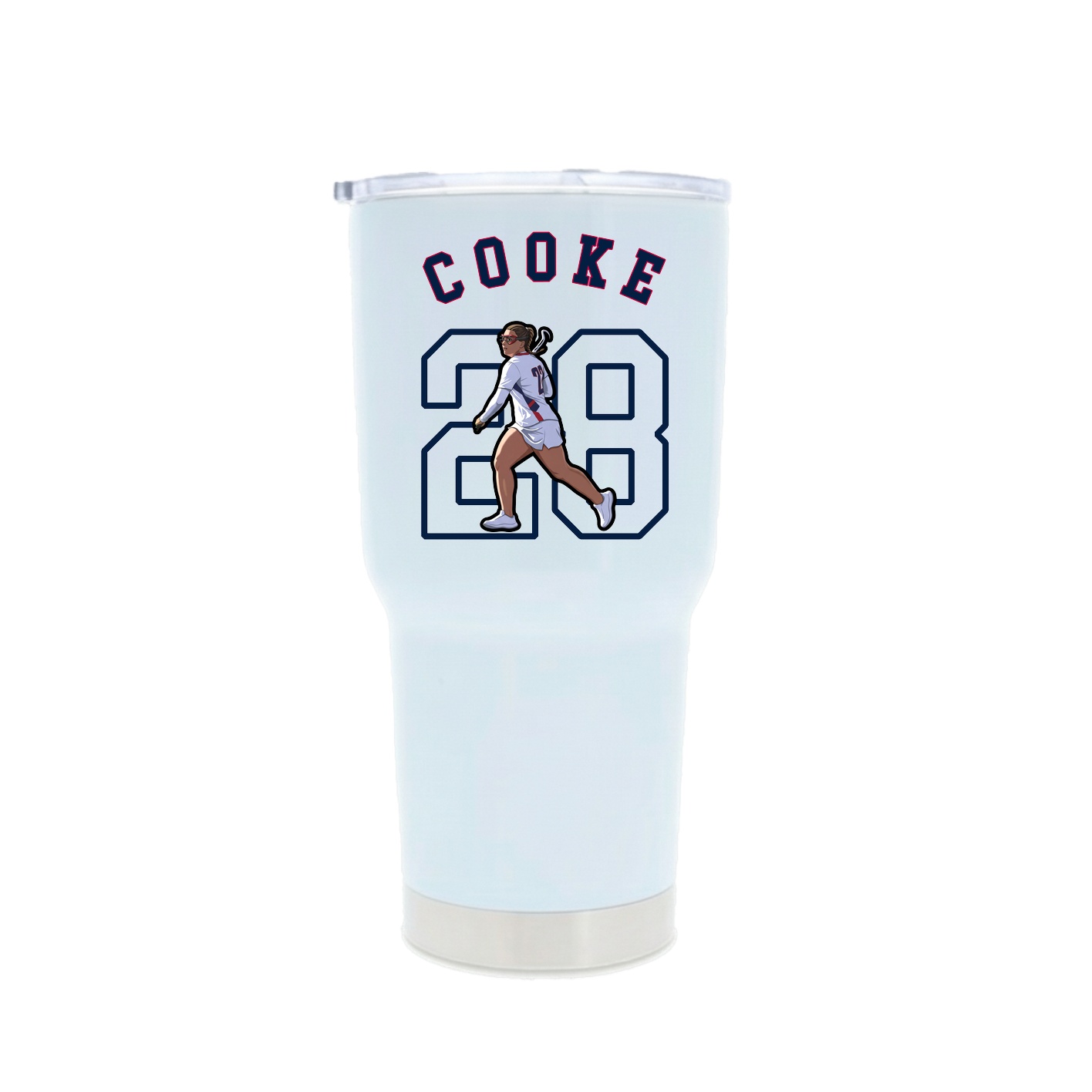 30oz Stainless Steel Tumbler — Shirsey Arch in White