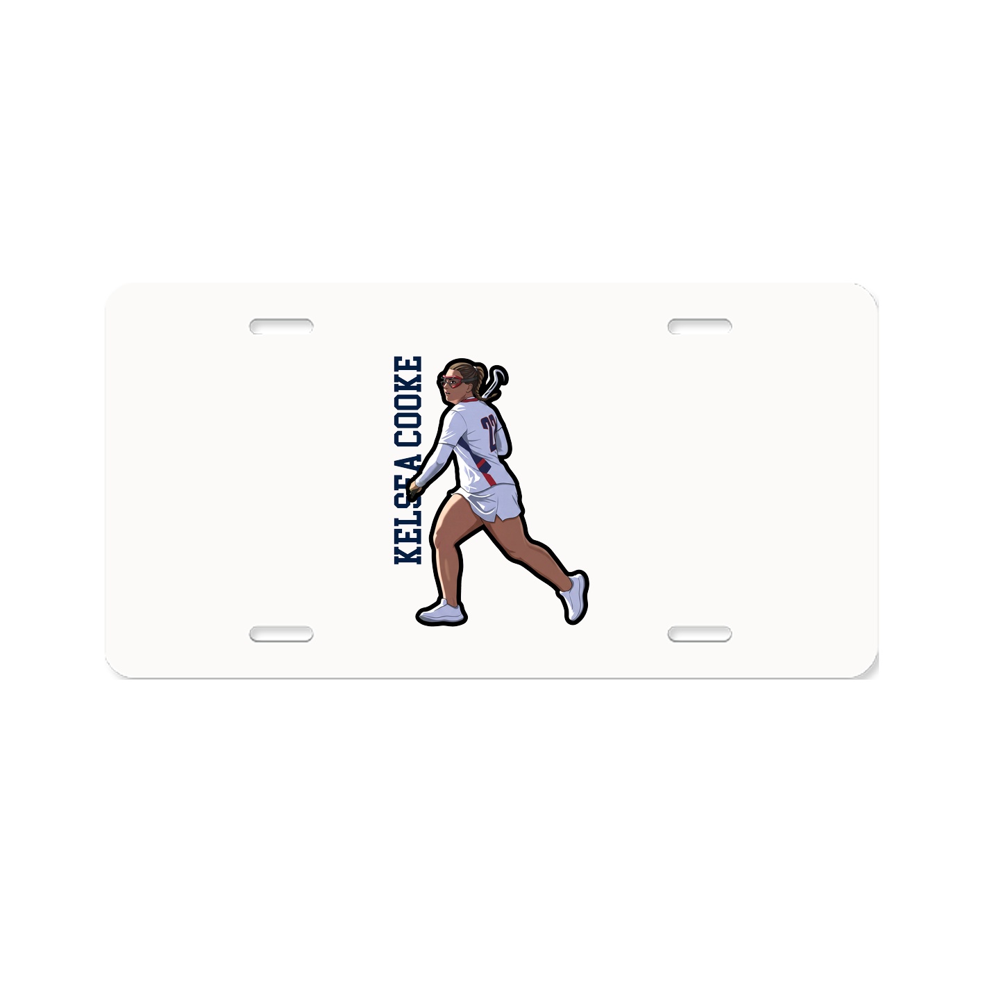 License Plate — Name Vertical in Classic