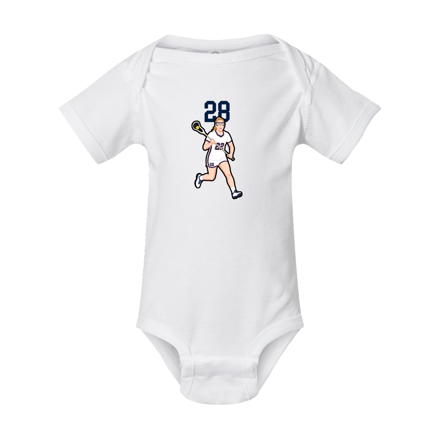 Baby Onesie — Number Top in White