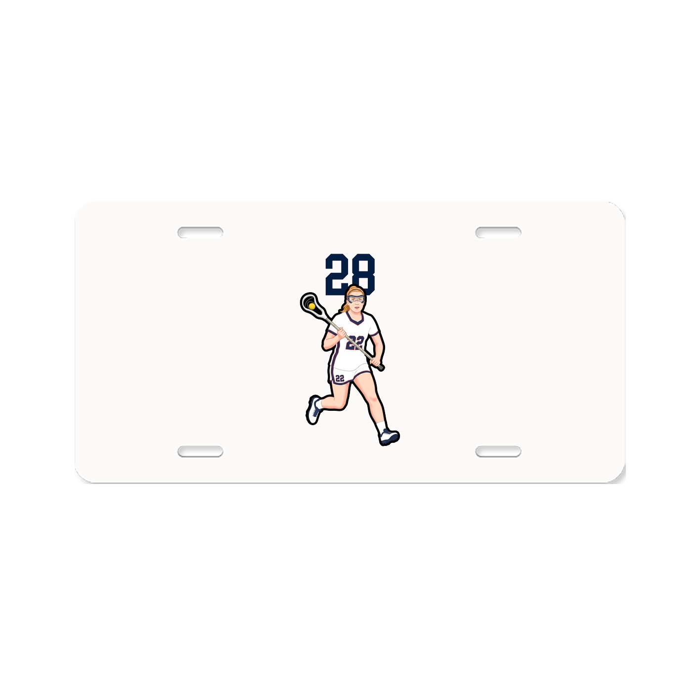 License Plate — Number Top in Classic