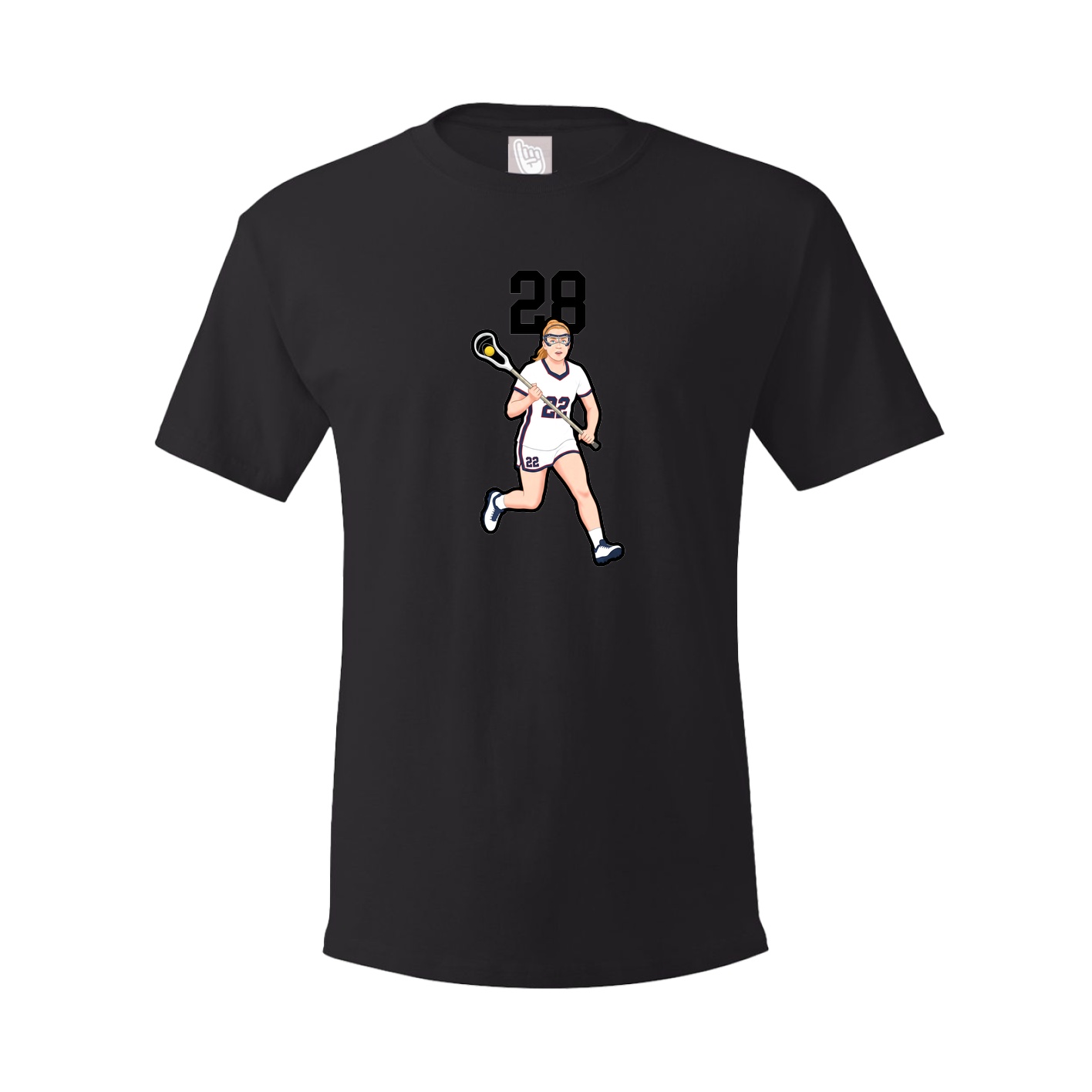 Youth Tee — Number Top in Black