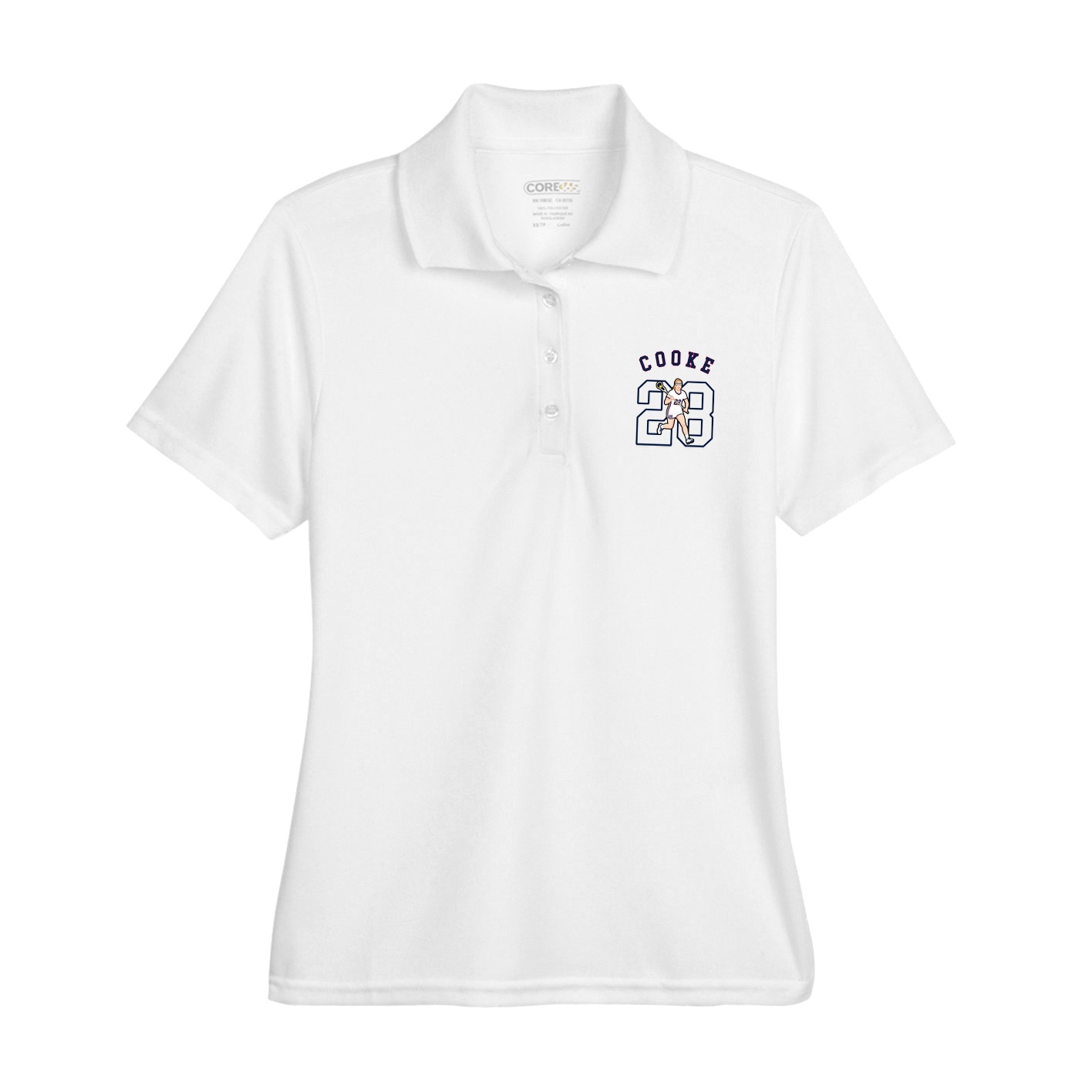 Womens Performance Polo — Shirsey Arch in White